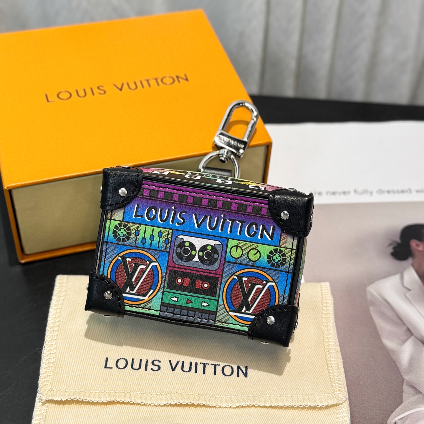 LV Box Bag Charm Keychain