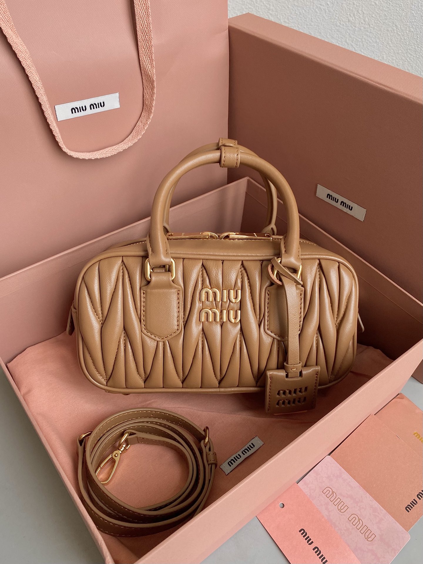 Miu Miu Pleated Bowling bag