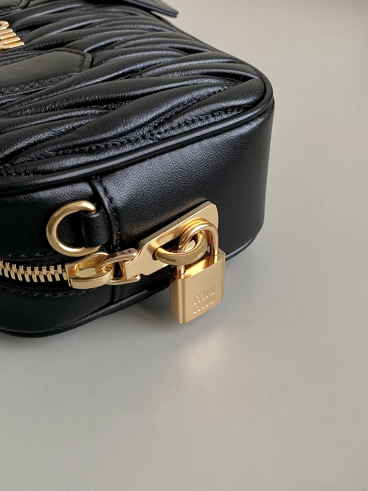 Miu Miu Pleated Bowling Mini square bag