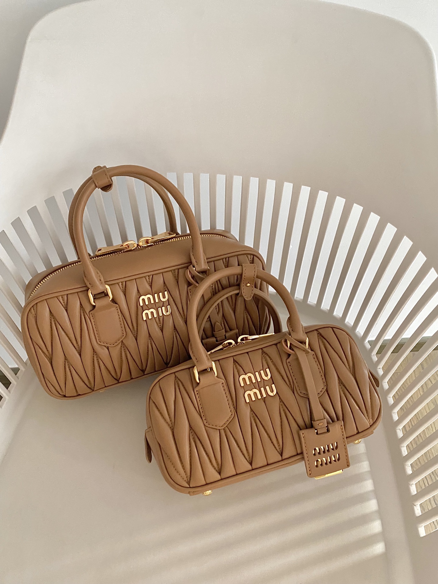 Miu Miu Pleated Bowling bag