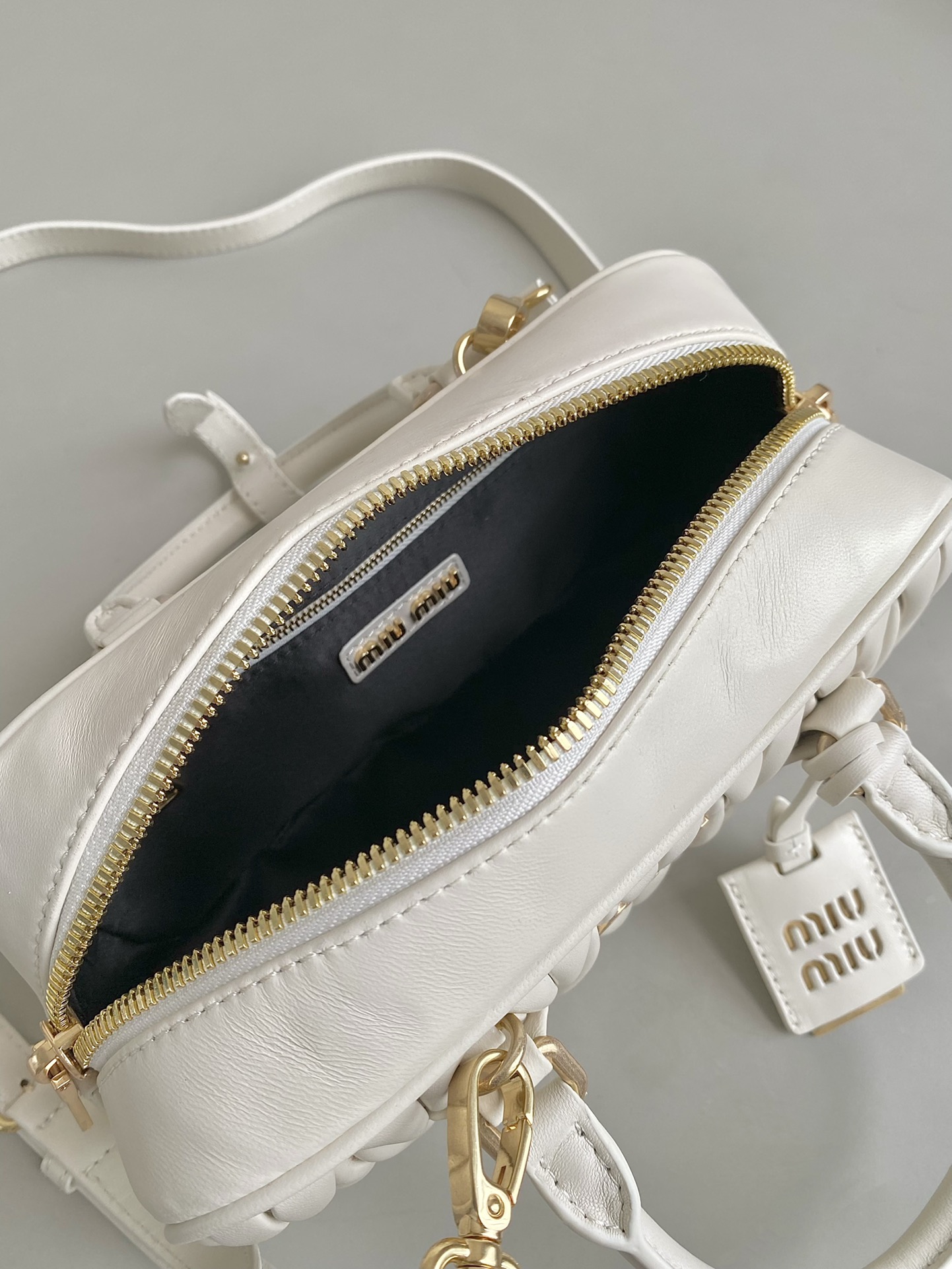 Miu Miu Pleated Bowling Bag