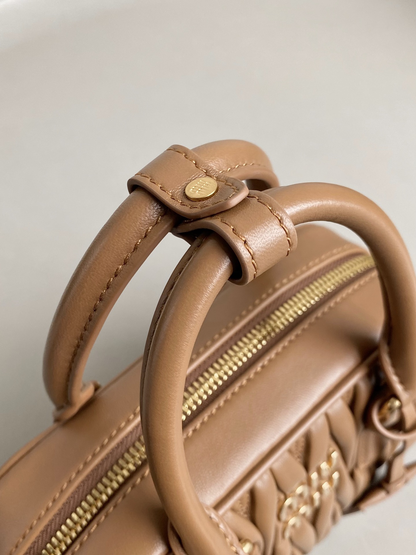 Miu Miu Pleated Bowling Mini square bag