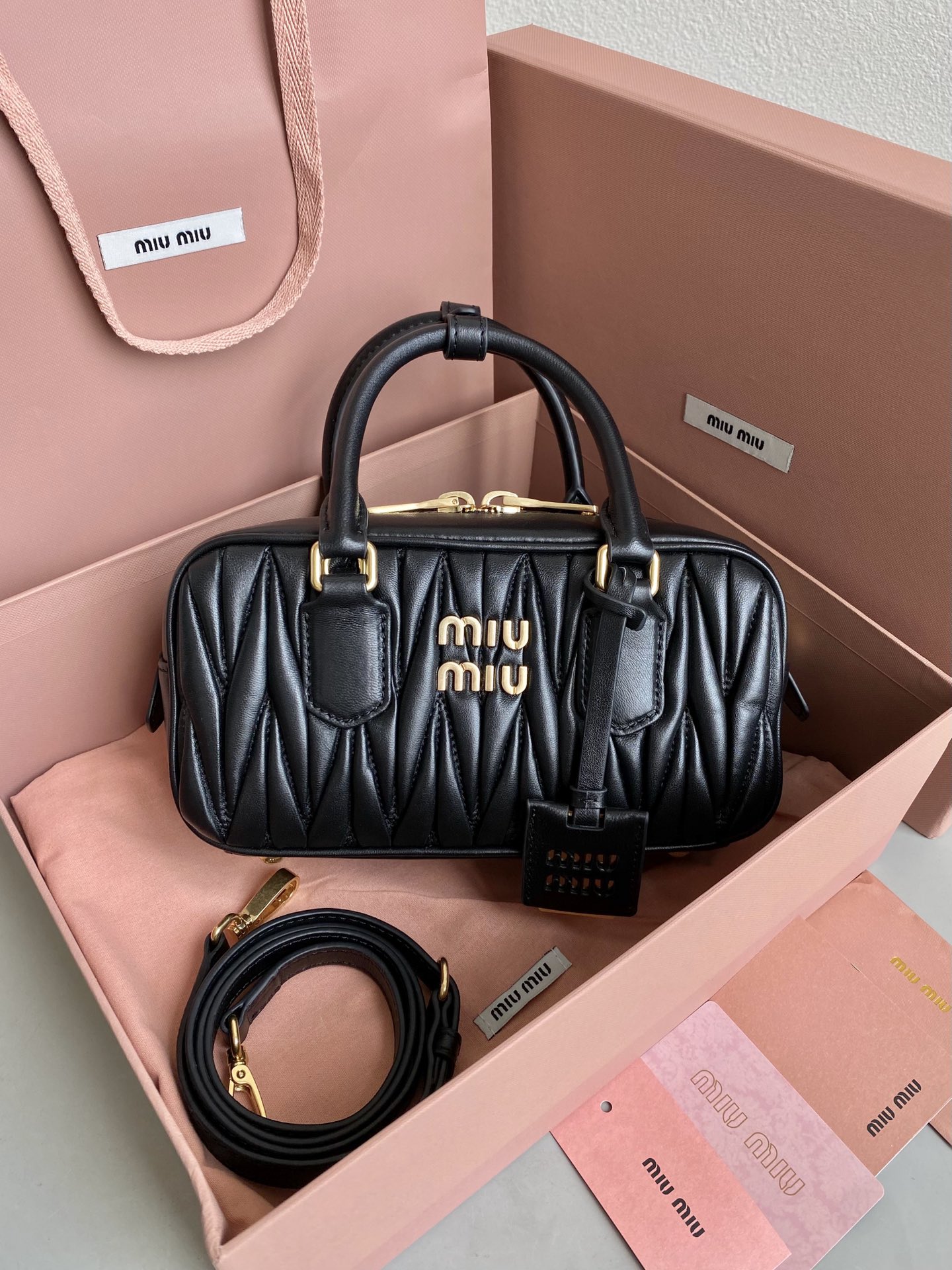 Miu Miu Pleated Bowling bag