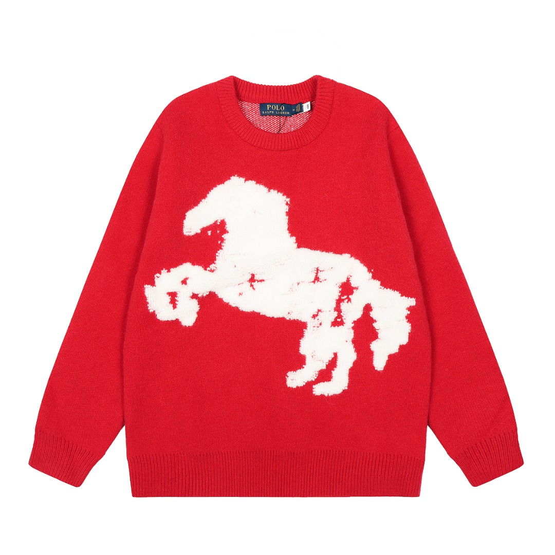 Ralph Lauren Year of the Horse New Year Crewneck Knit Sweater