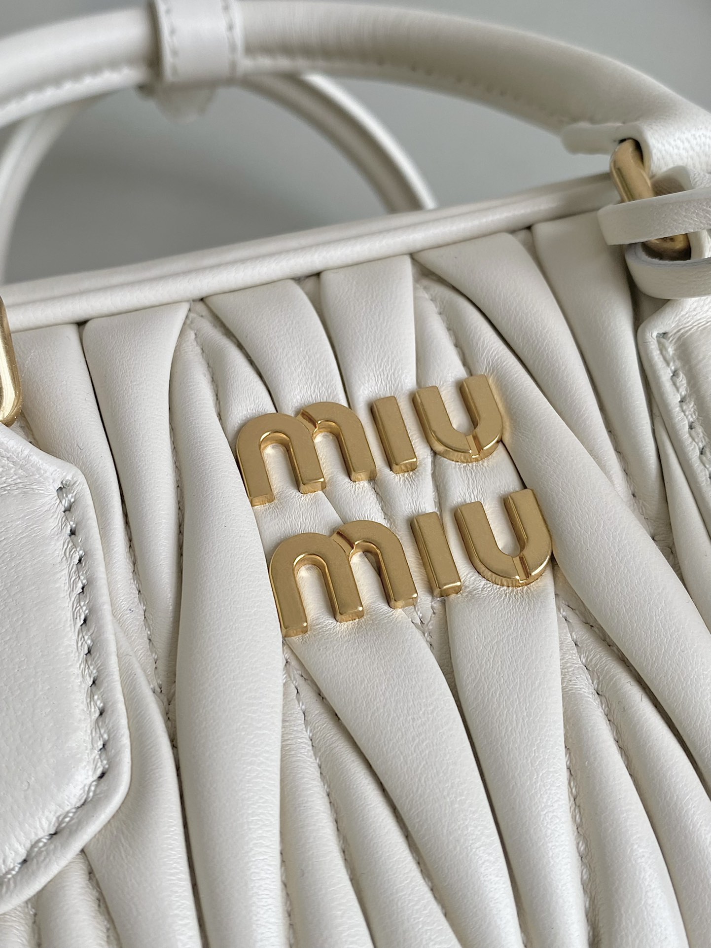 Miu Miu Pleated Bowling Bag