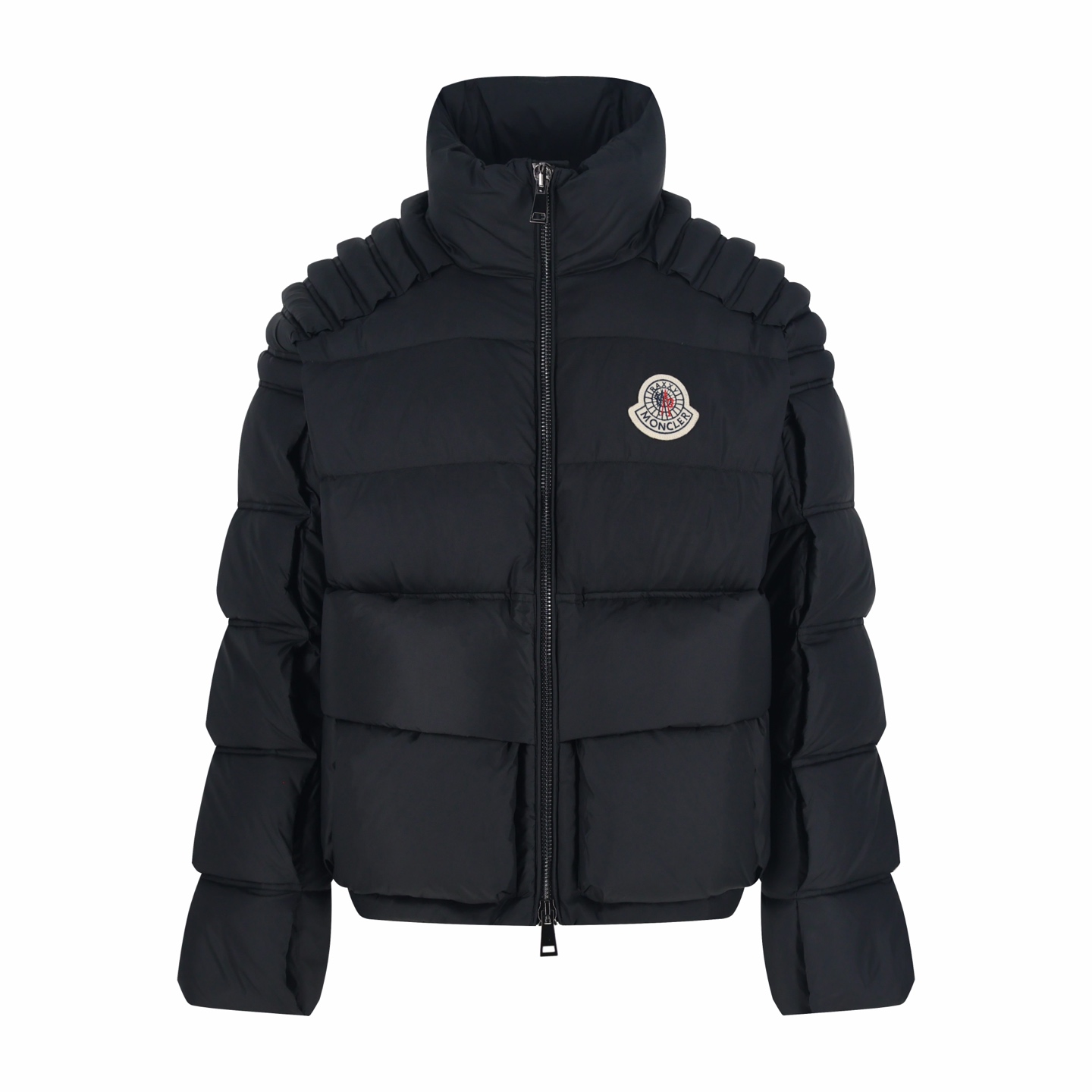 Moncler 3D Quilted Stand-Collar Zipped Down Jacket