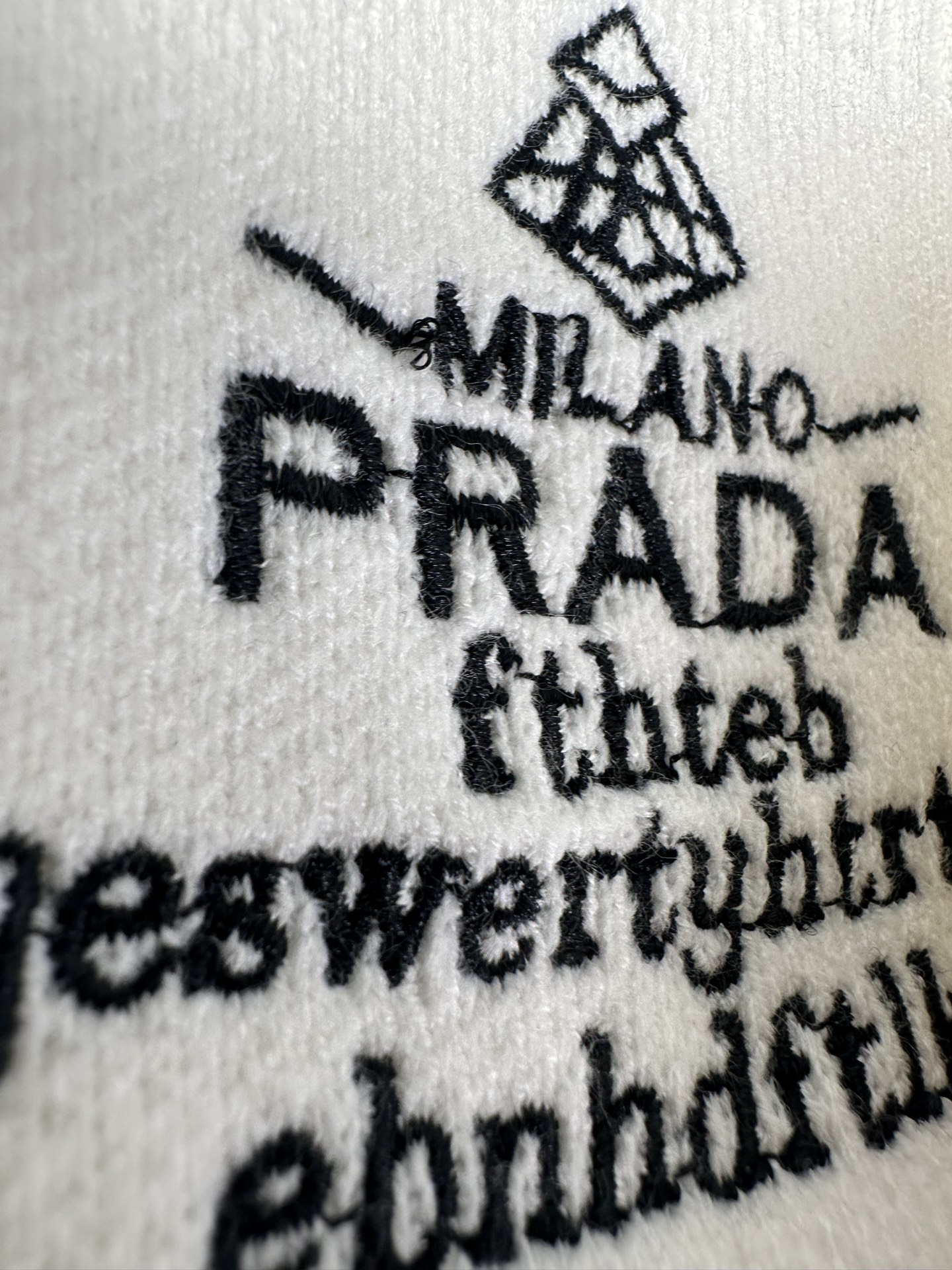 Prada Couple Sweater with Embroidered Pocket