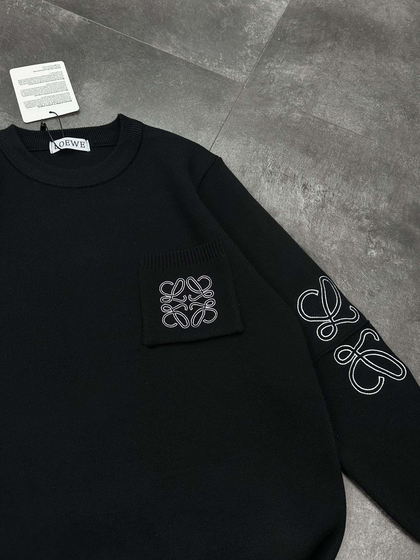 Loewe Couple Sweater with Embroidered Pocket