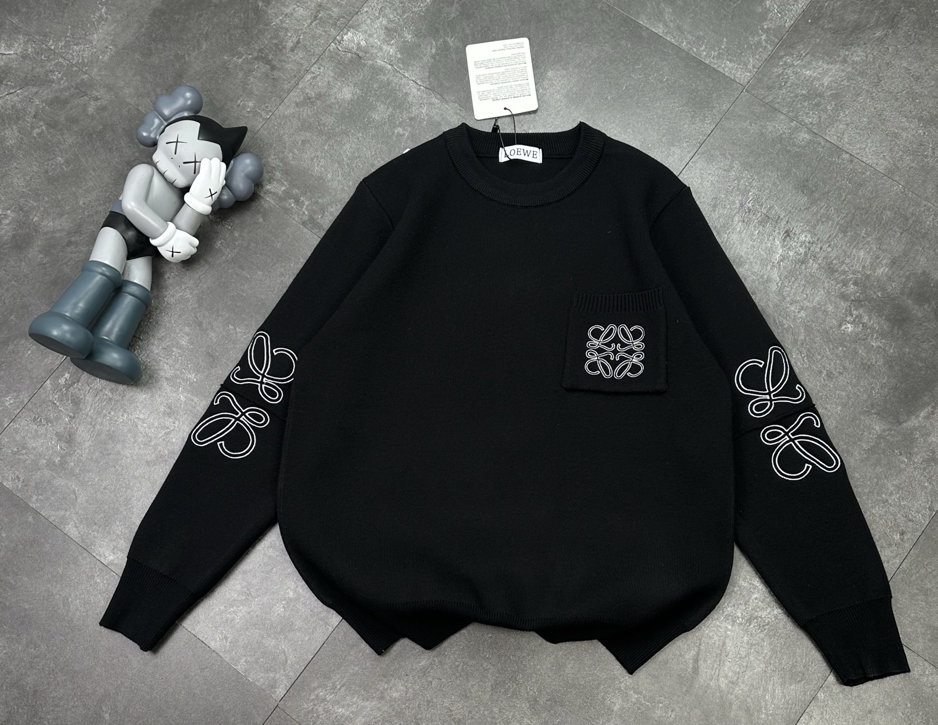 Loewe Couple Sweater with Embroidered Pocket