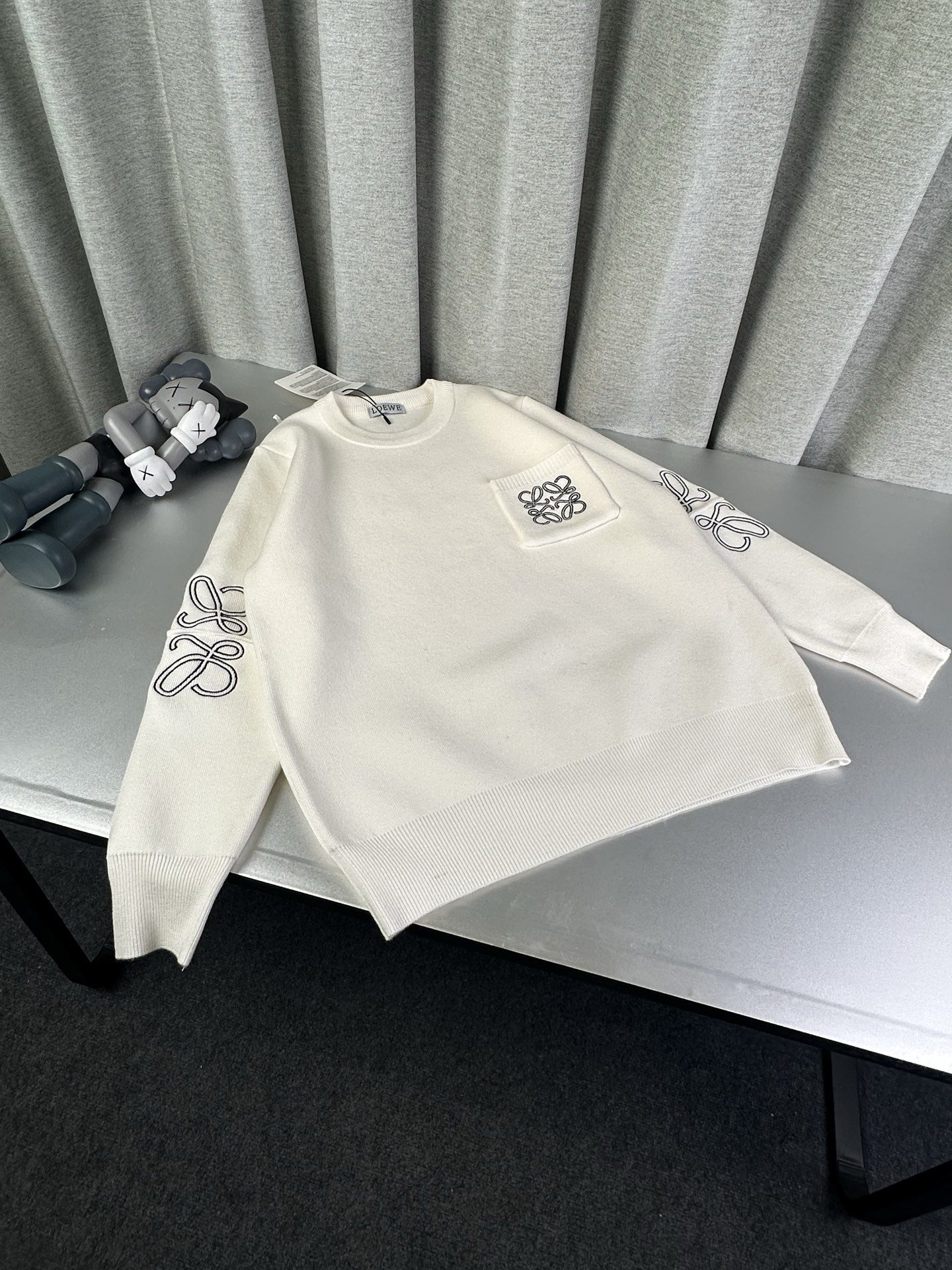 Loewe Couple Sweater with Embroidered Pocket