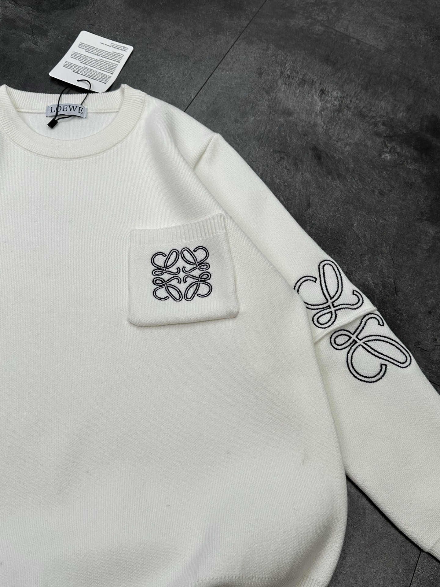 Loewe Couple Sweater with Embroidered Pocket