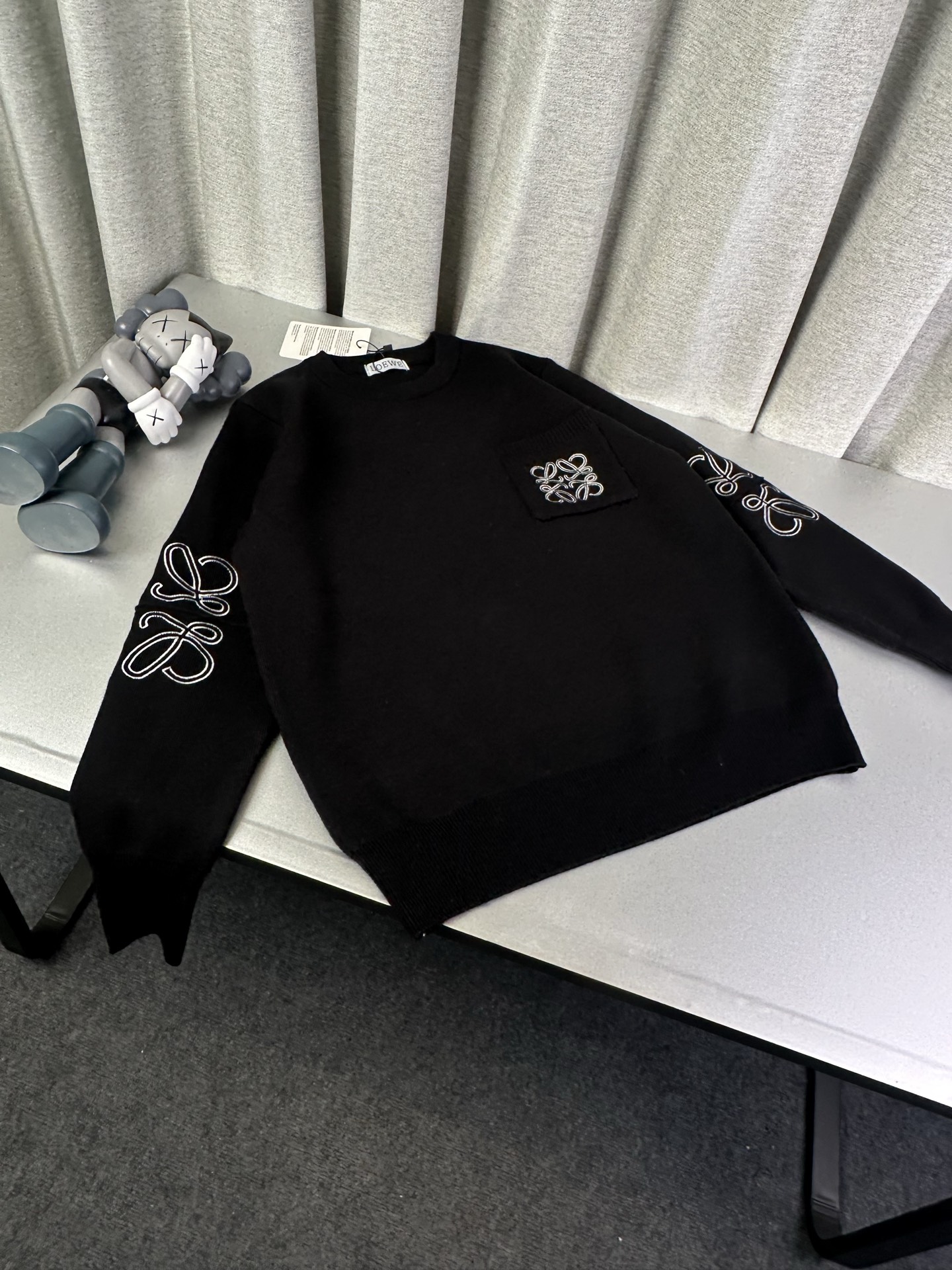 Loewe Couple Sweater with Embroidered Pocket