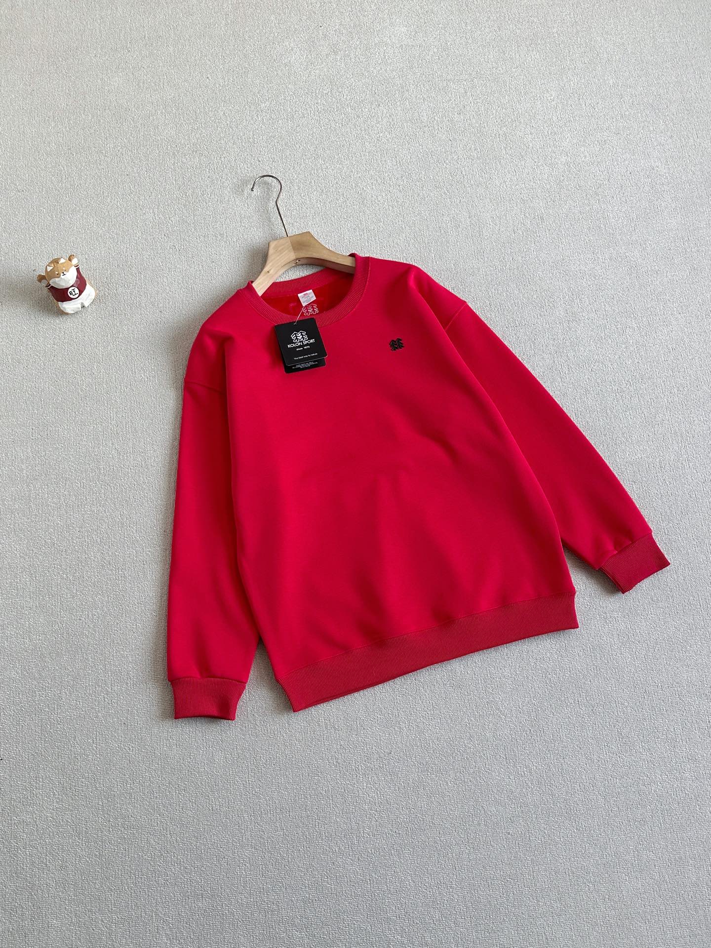 Kolon Sport fleece-lined crewneck sweatshirt