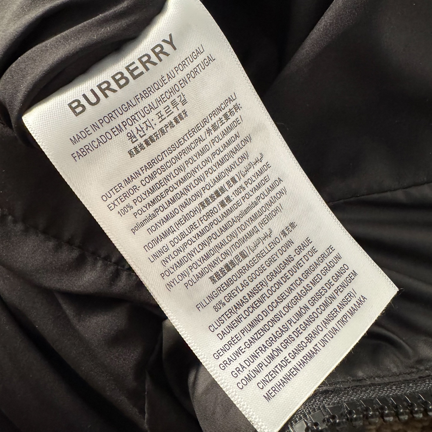 Burberry down jacket