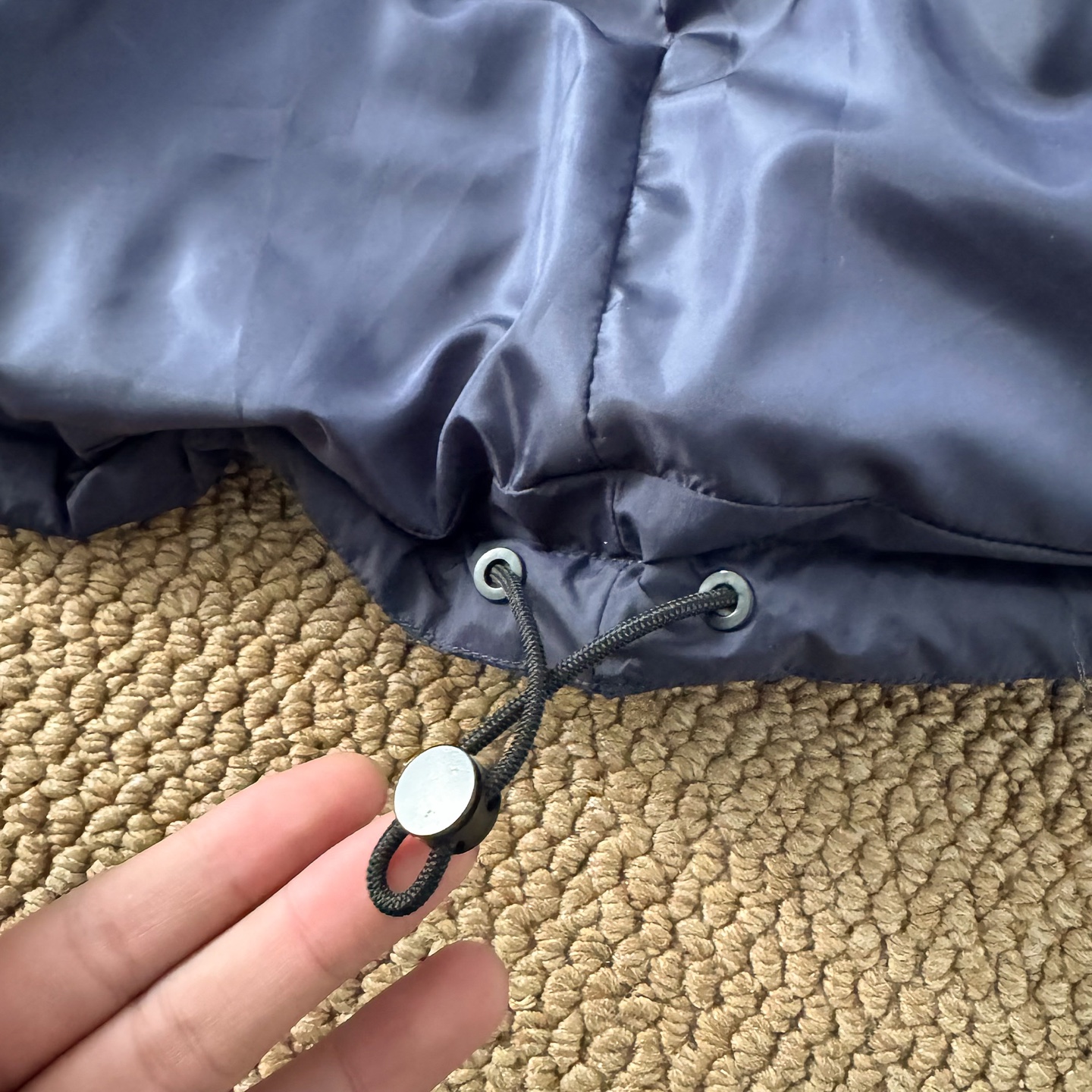 Adidas embroidered three-stripe classic down jacket