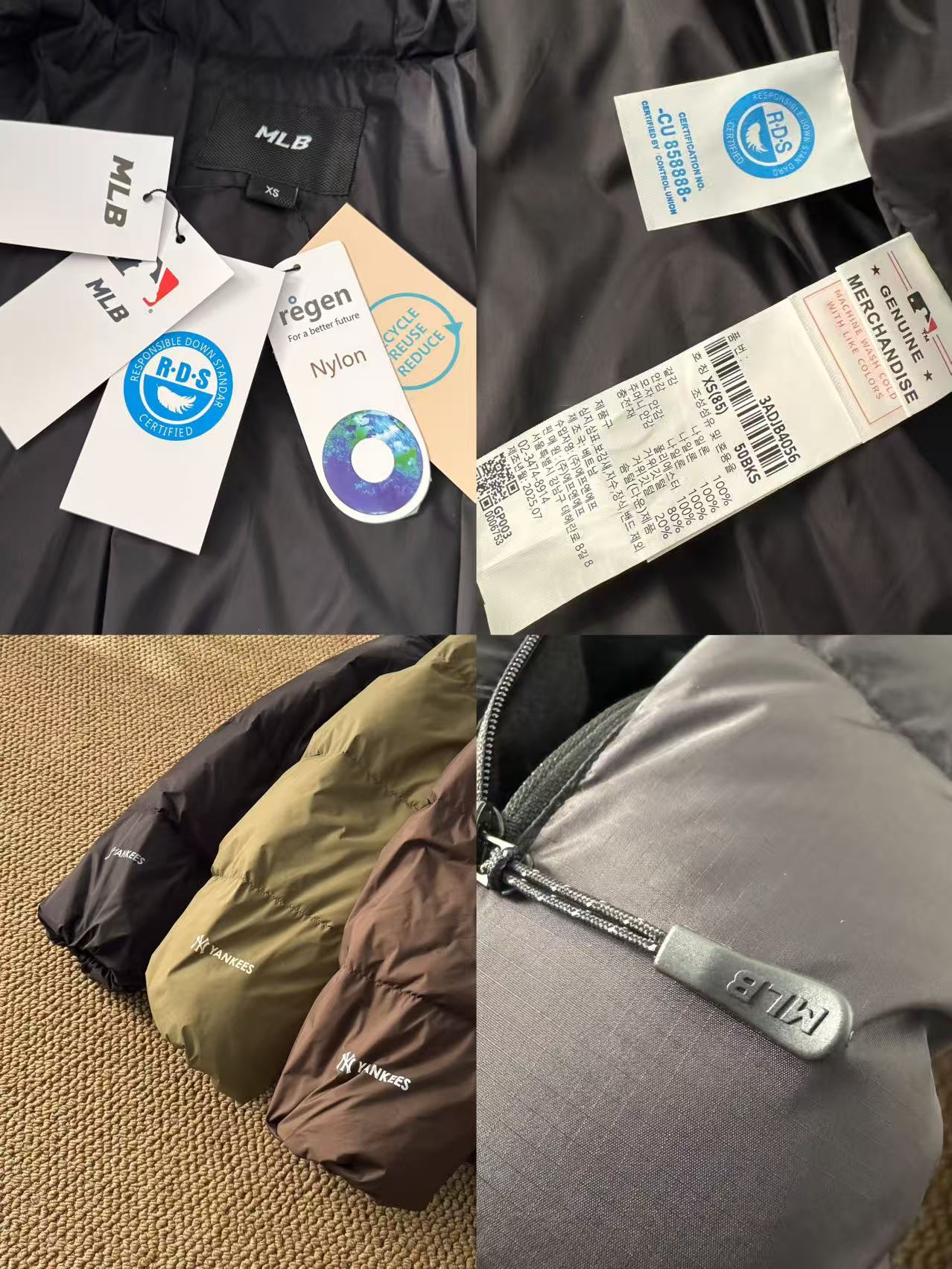 MLB fleece-lined down jacket