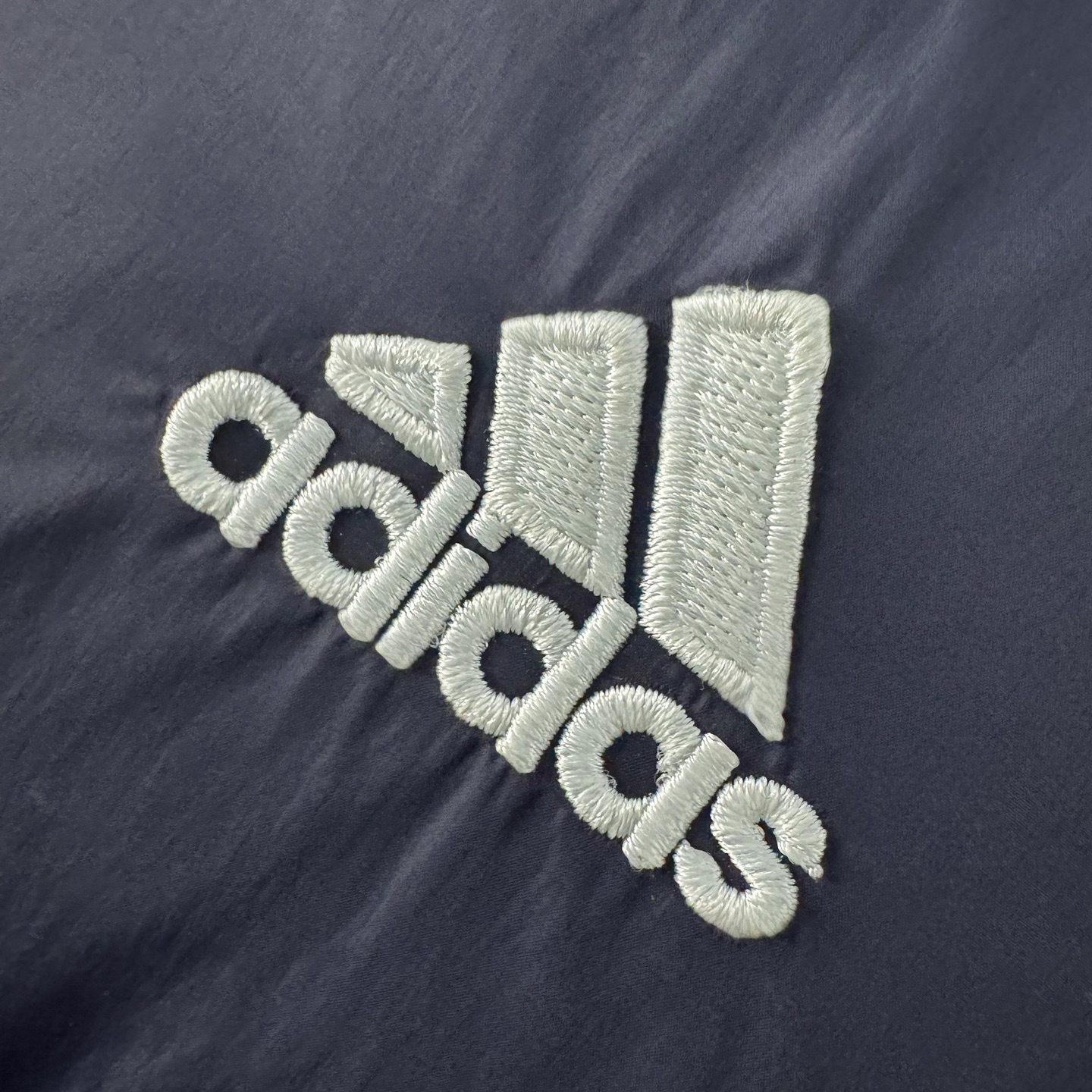 Adidas embroidered three-stripe classic down jacket