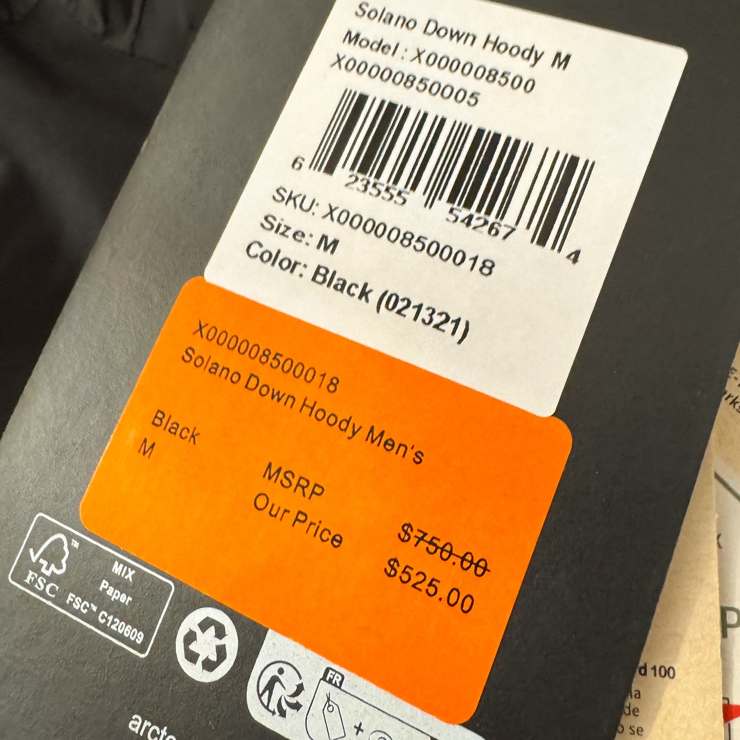 Arc'teryx down jacket