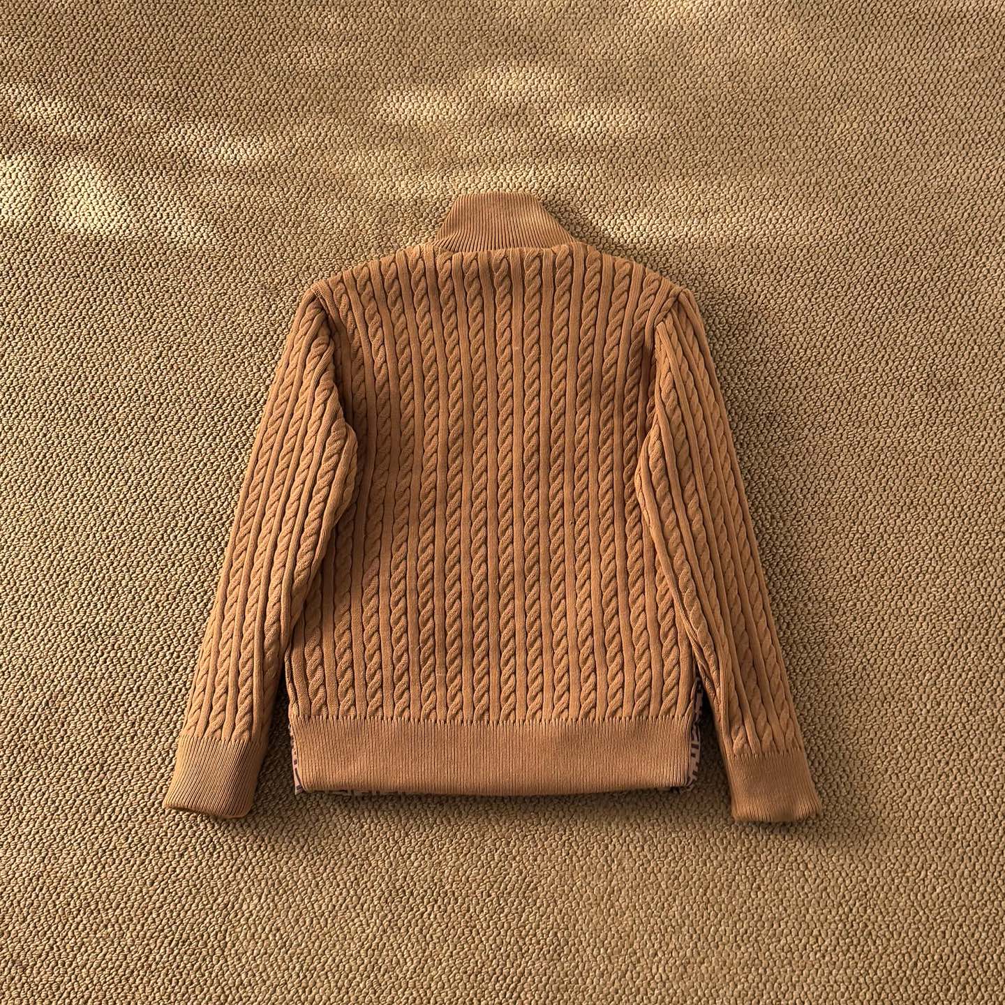 Fendi down jacket with knit sleeves