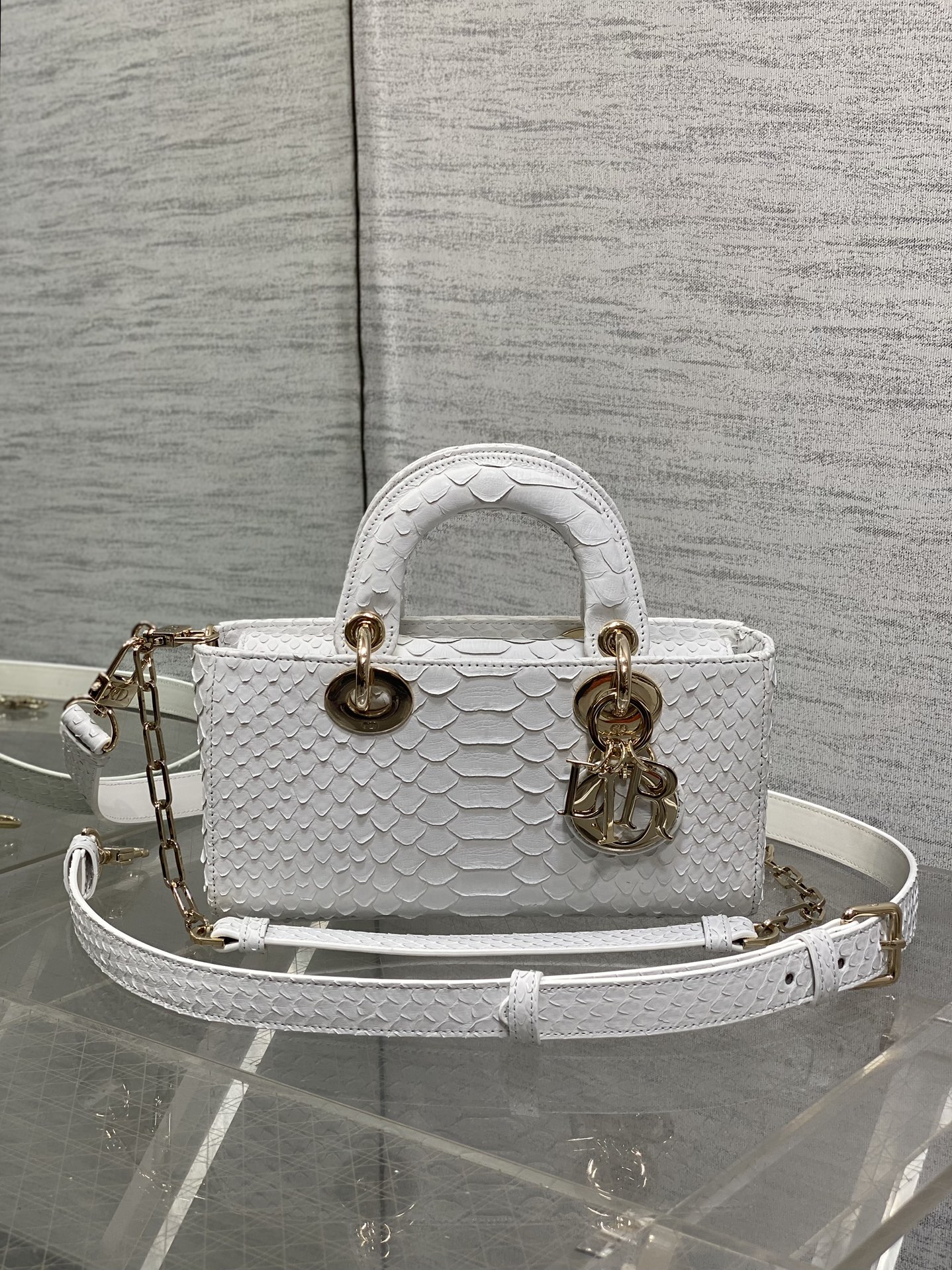 Lady Dior Horizontal Bag in Exotic Snake Skin