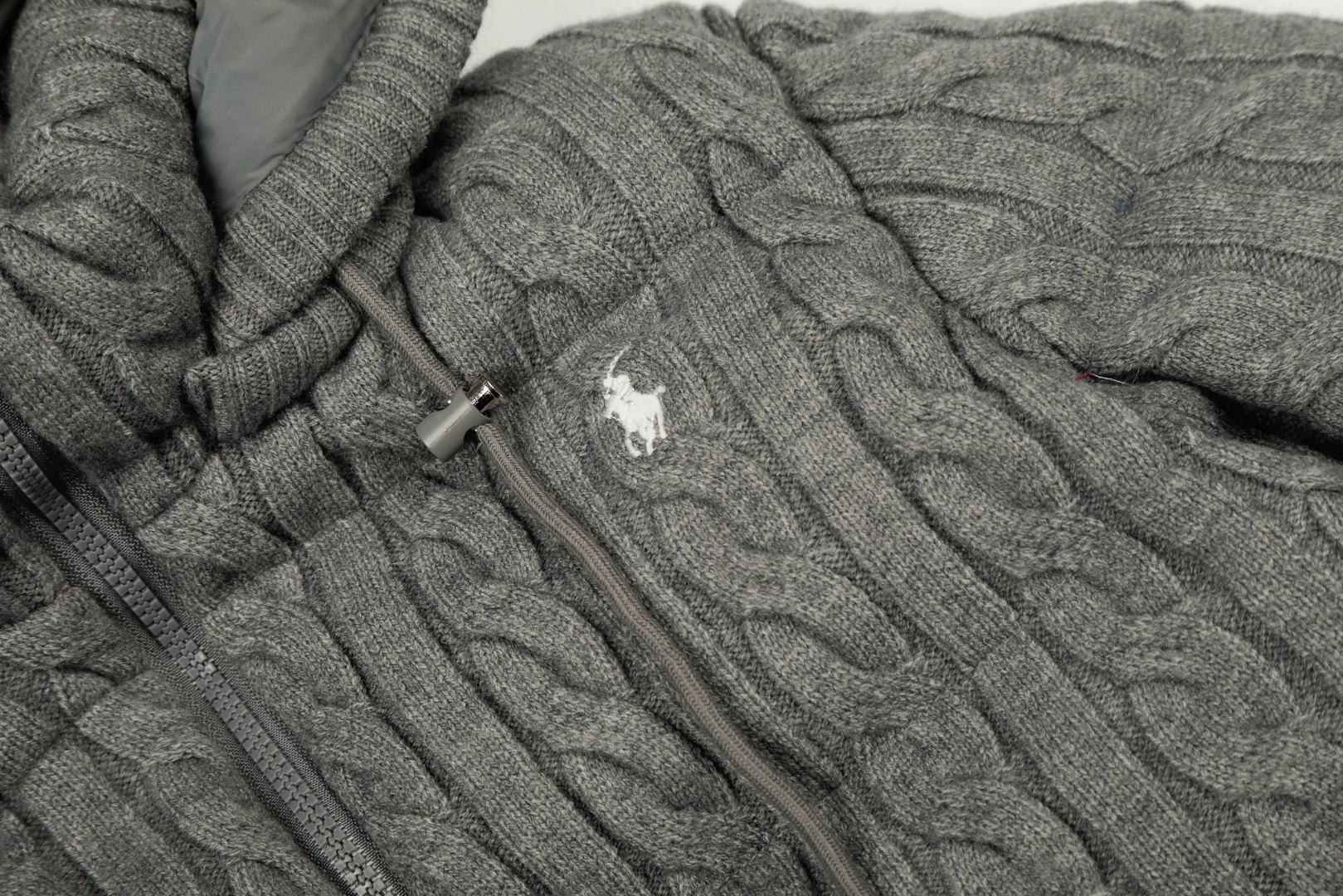 Ralph Lauren knitted hooded cotton jacket
