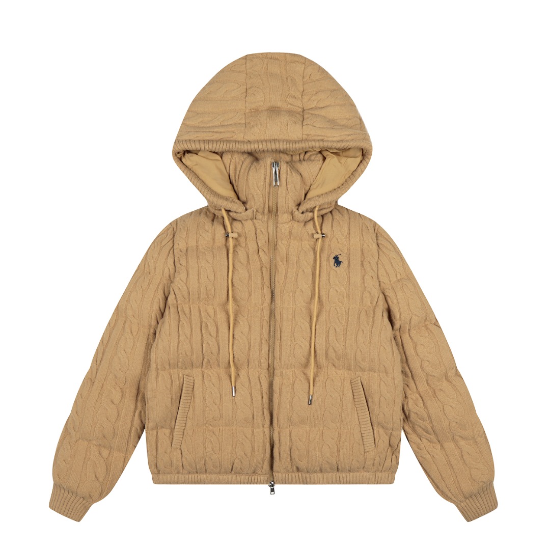 Ralph Lauren knitted hooded cotton jacket