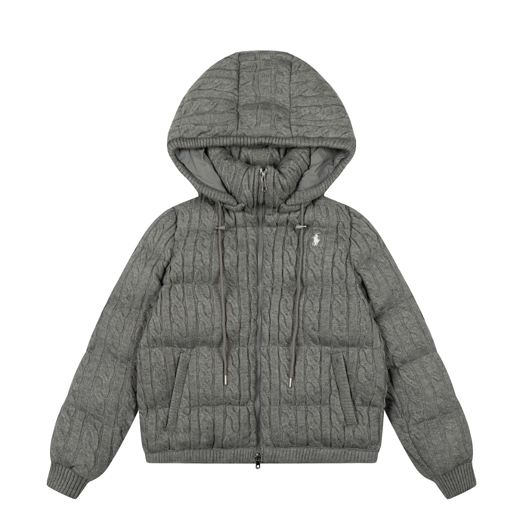 Ralph Lauren knitted hooded cotton jacket