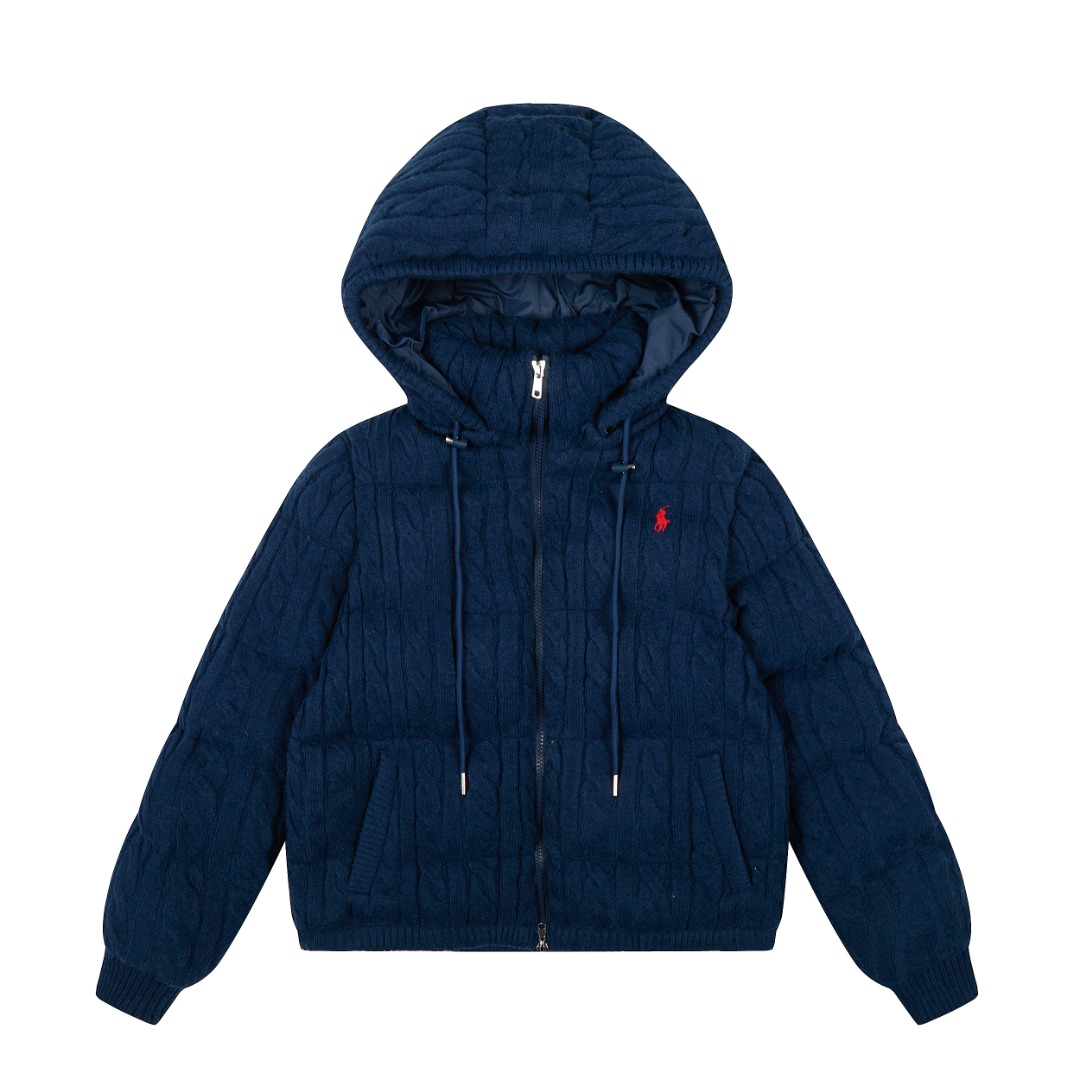 Ralph Lauren knitted hooded cotton jacket