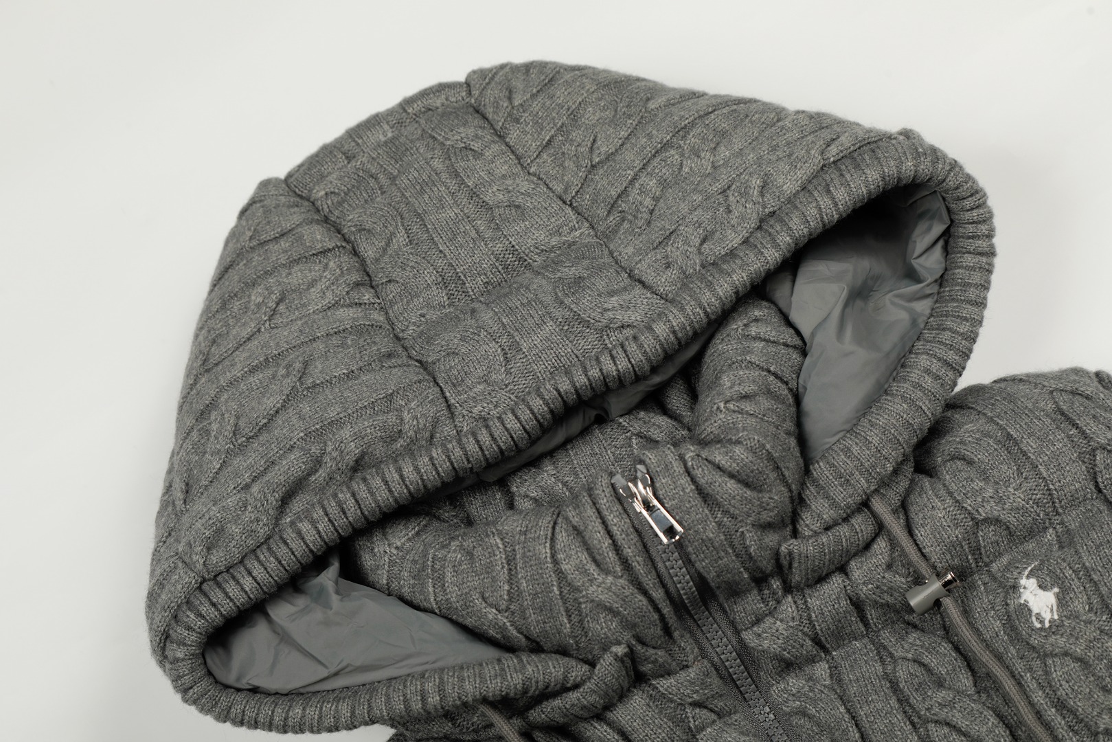 Ralph Lauren knitted hooded cotton jacket