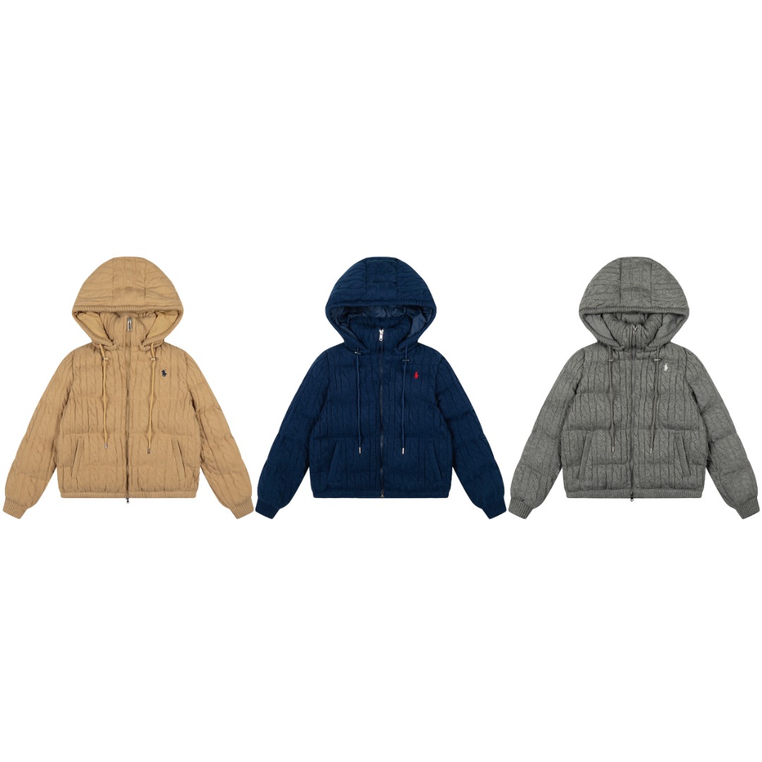 Ralph Lauren knitted hooded cotton jacket