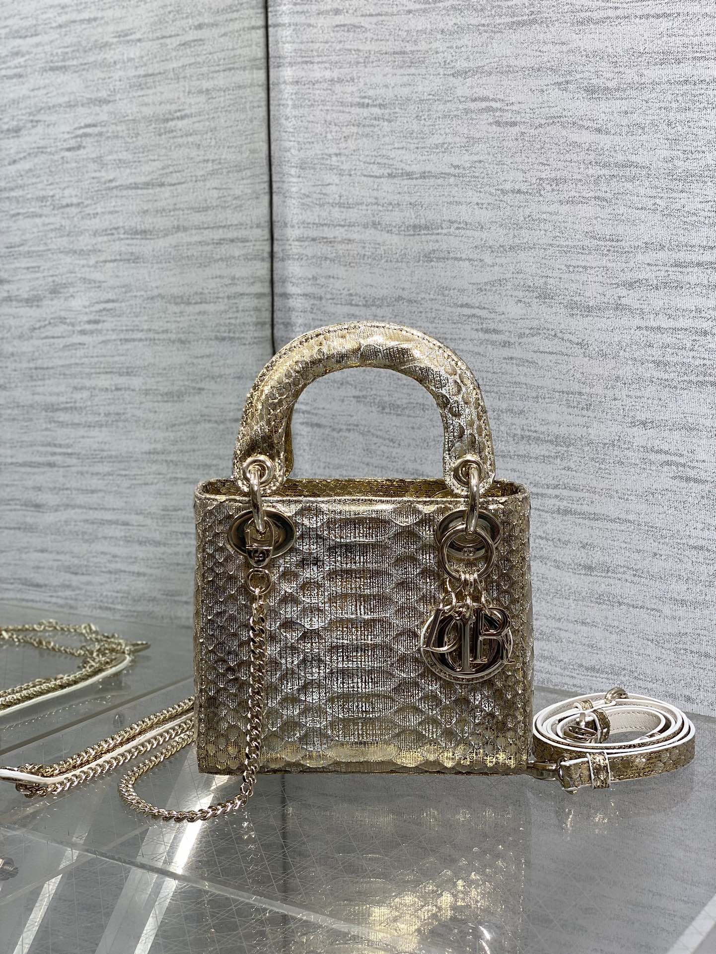 Lady Dior bag in exotic snakeskin