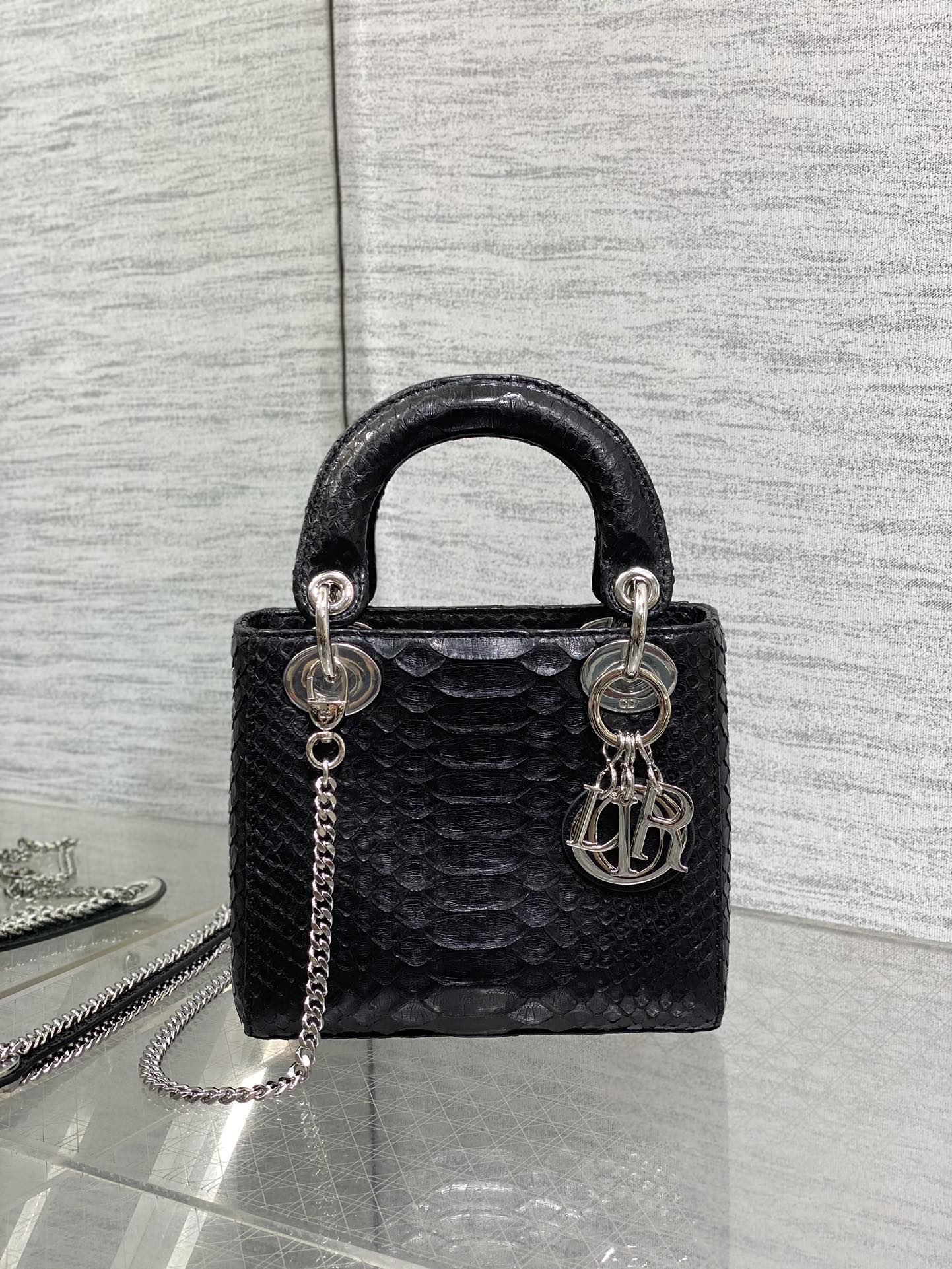 Lady Dior bag in exotic snakeskin