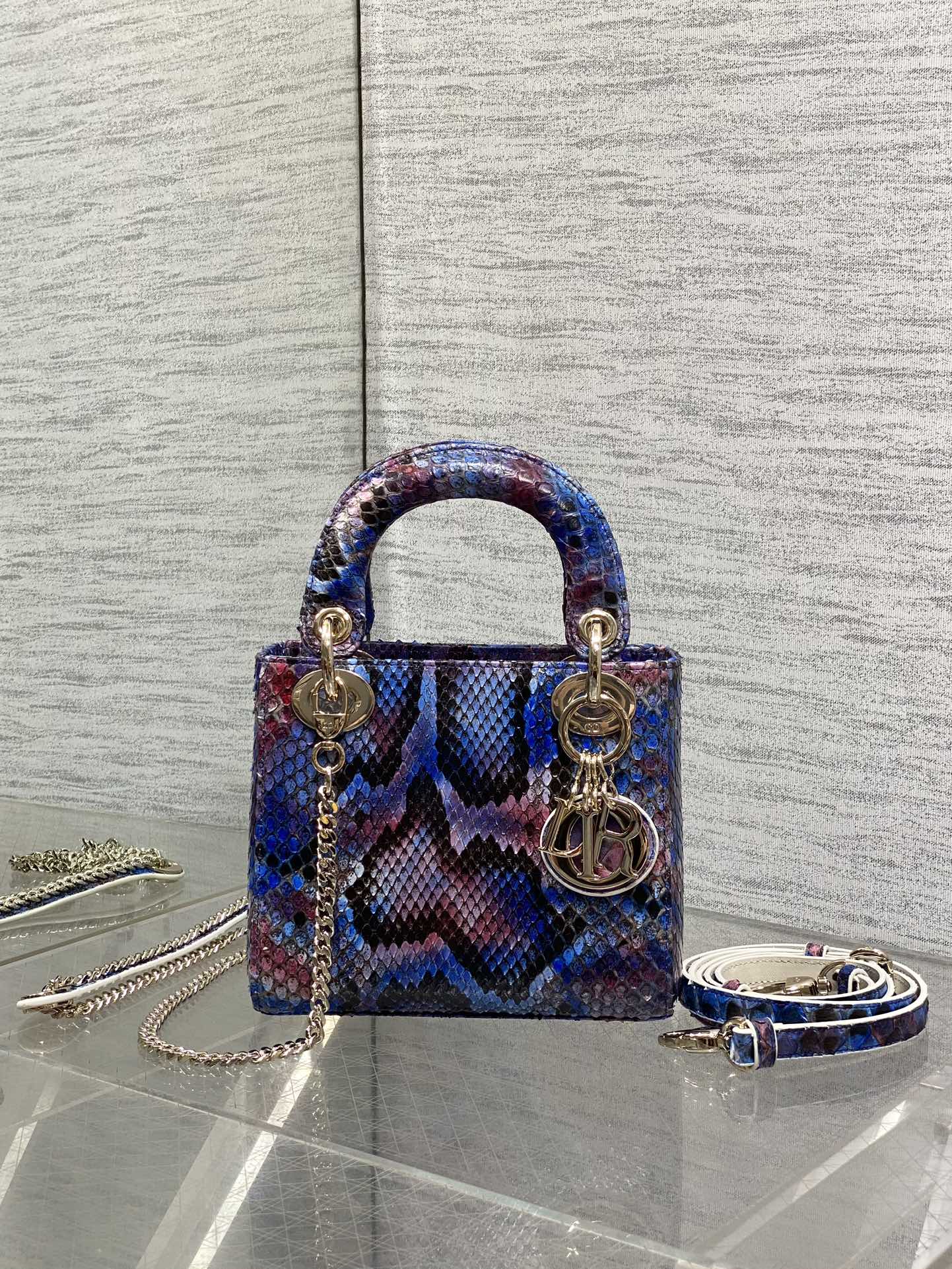 Lady Dior bag in exotic snakeskin