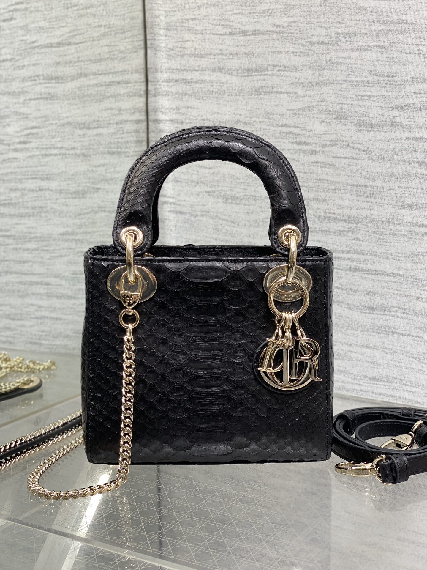 Lady Dior bag in exotic snakeskin