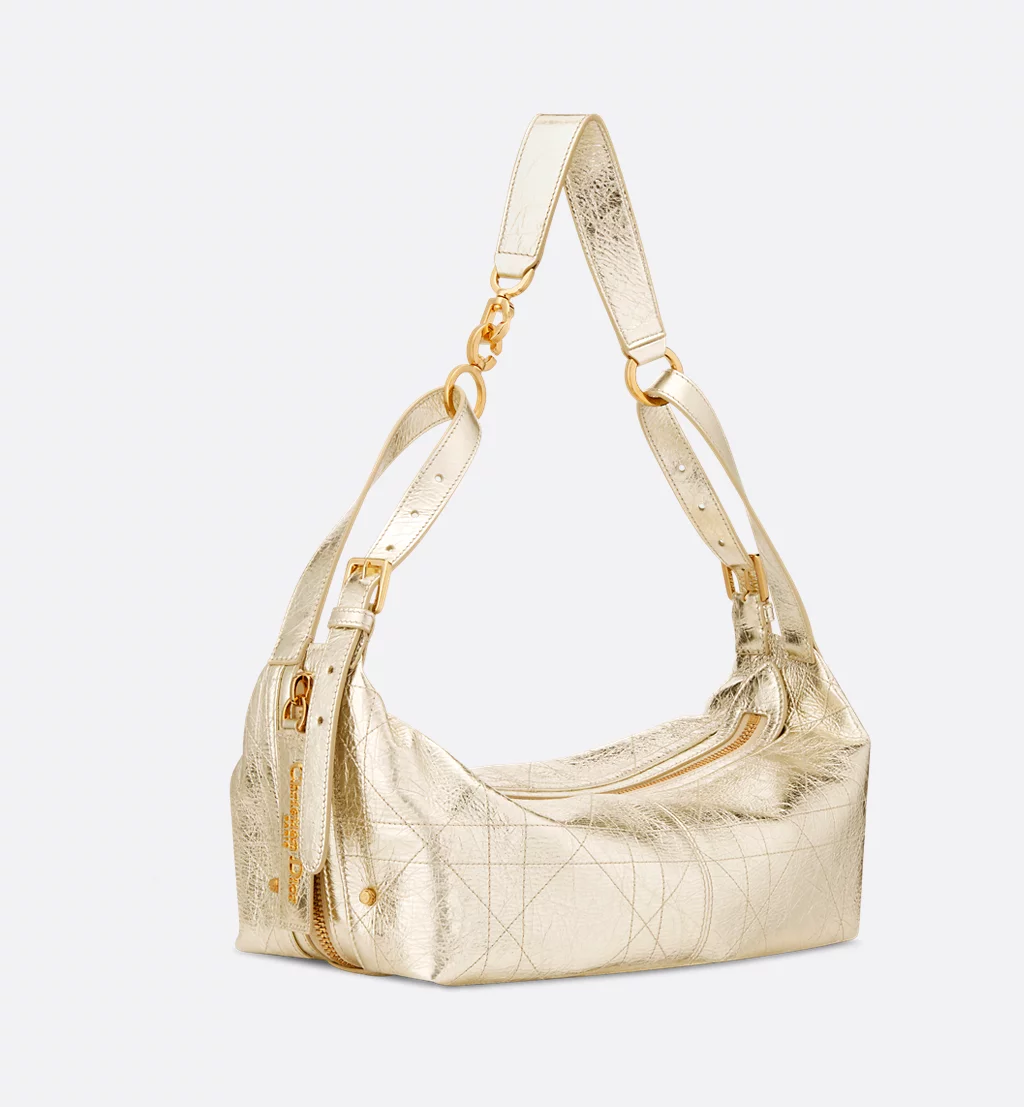 Replica Medium D-Journey Bag in Crinkled Calfskin