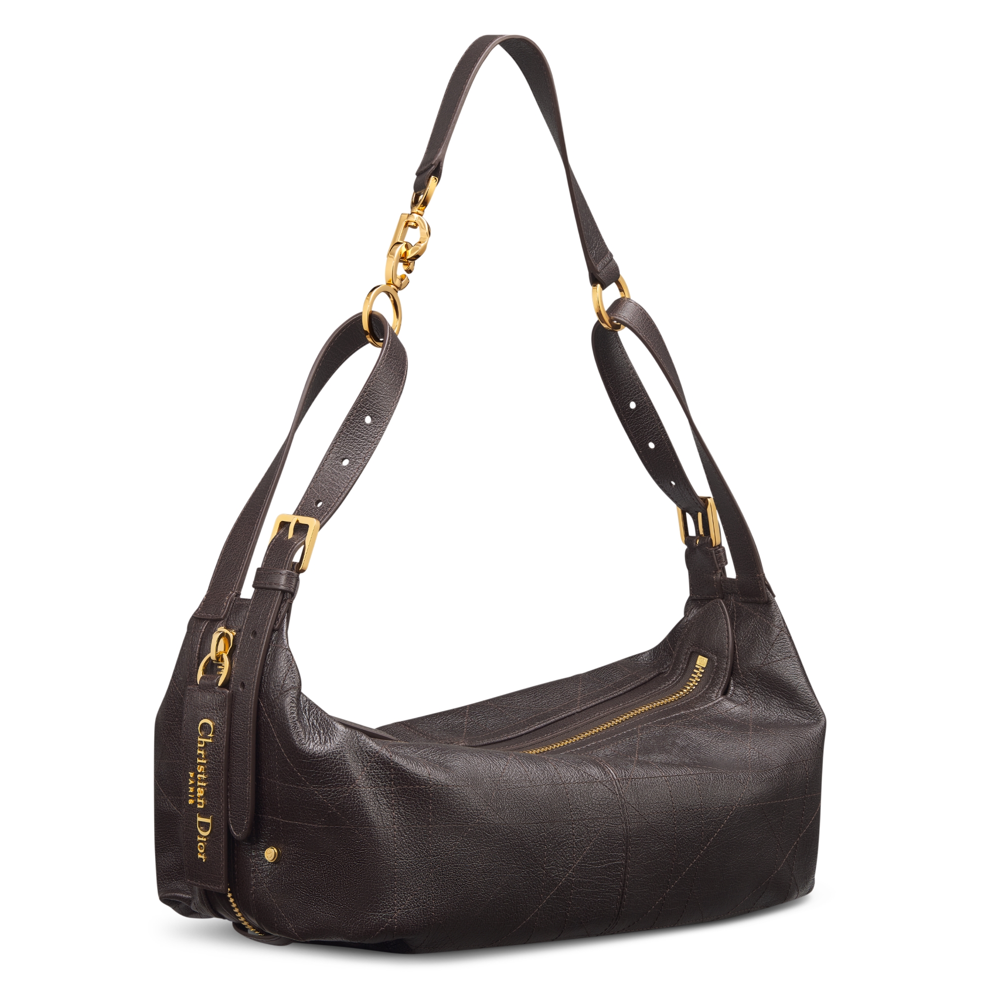 Replica Medium D-Journey Bag in Shiny Grained Calfskin