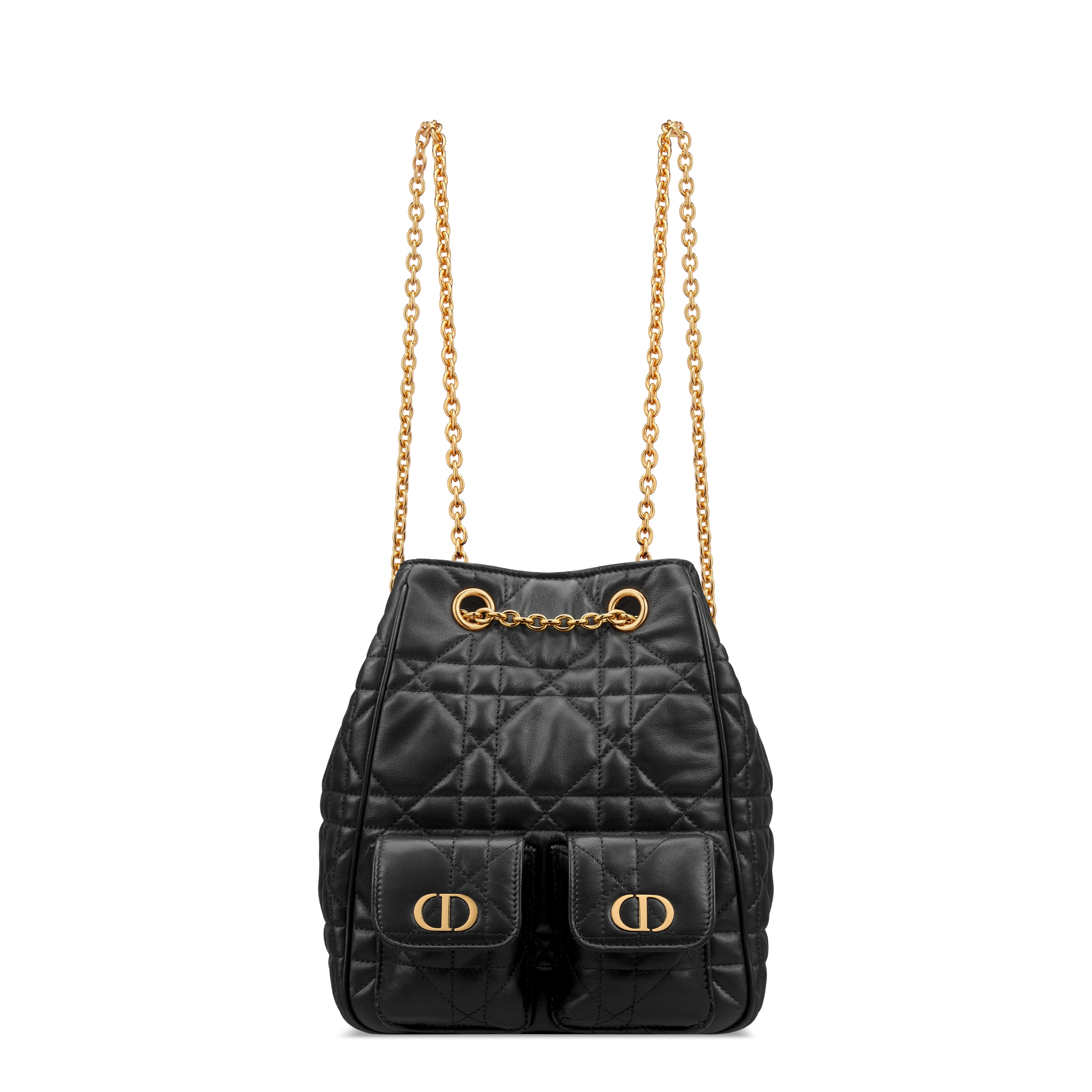Replica Medium Dior Caro Multicarry Backpack with Chain