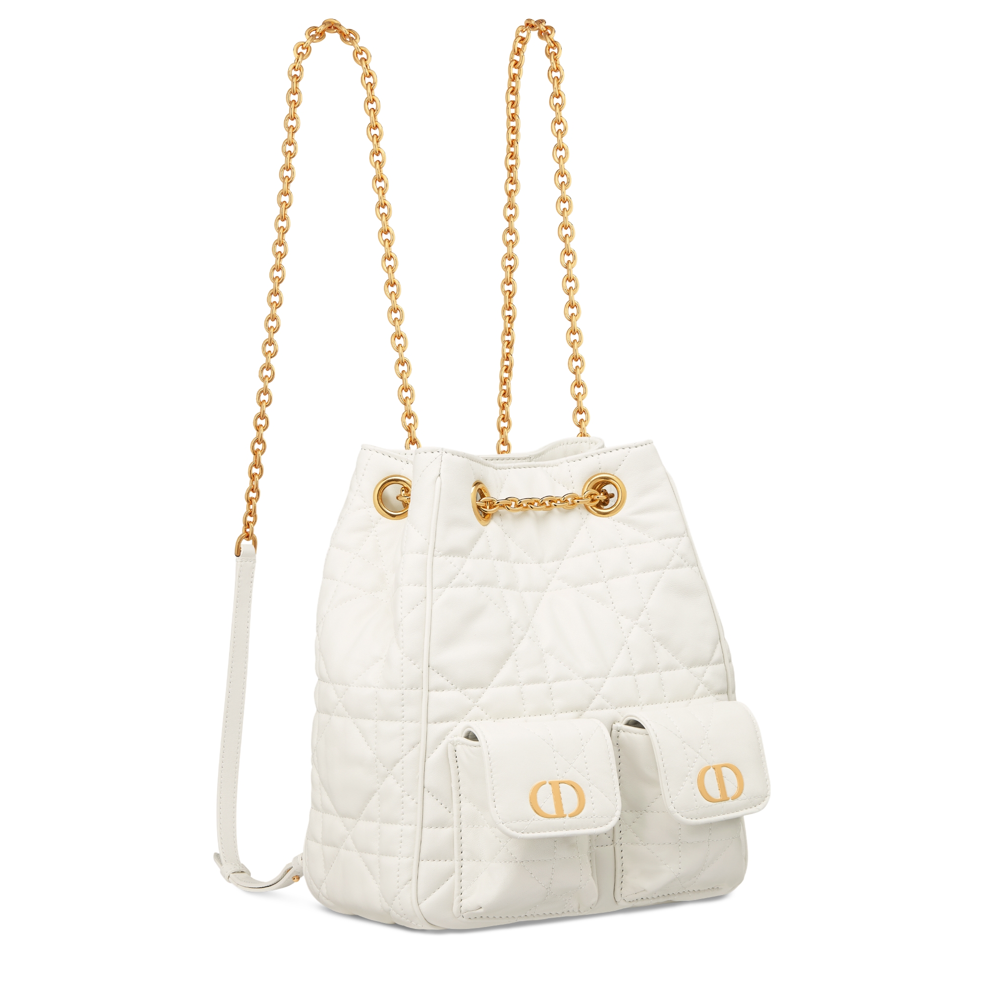 Replica Medium Dior Caro Multicarry Backpack with Chain