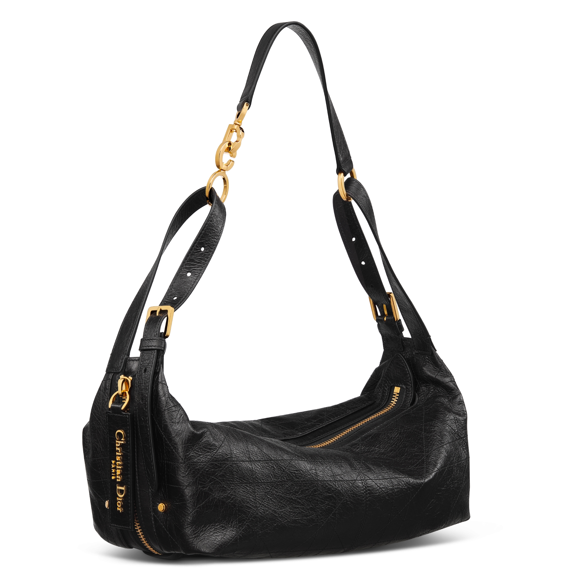 Replica Medium D-Journey Bag in Crinkled Calfskin