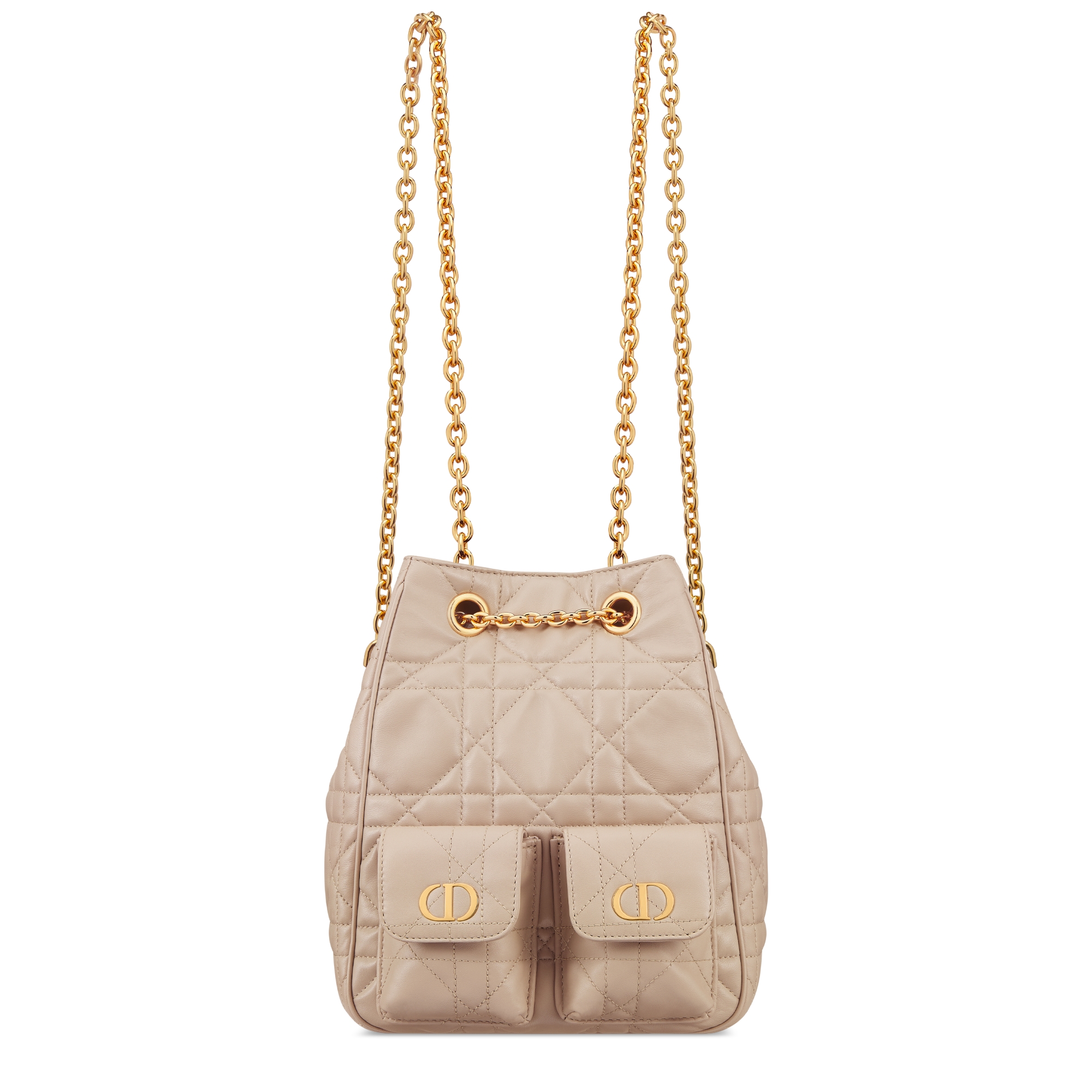 Replica Medium Dior Caro Multicarry Backpack with Chain