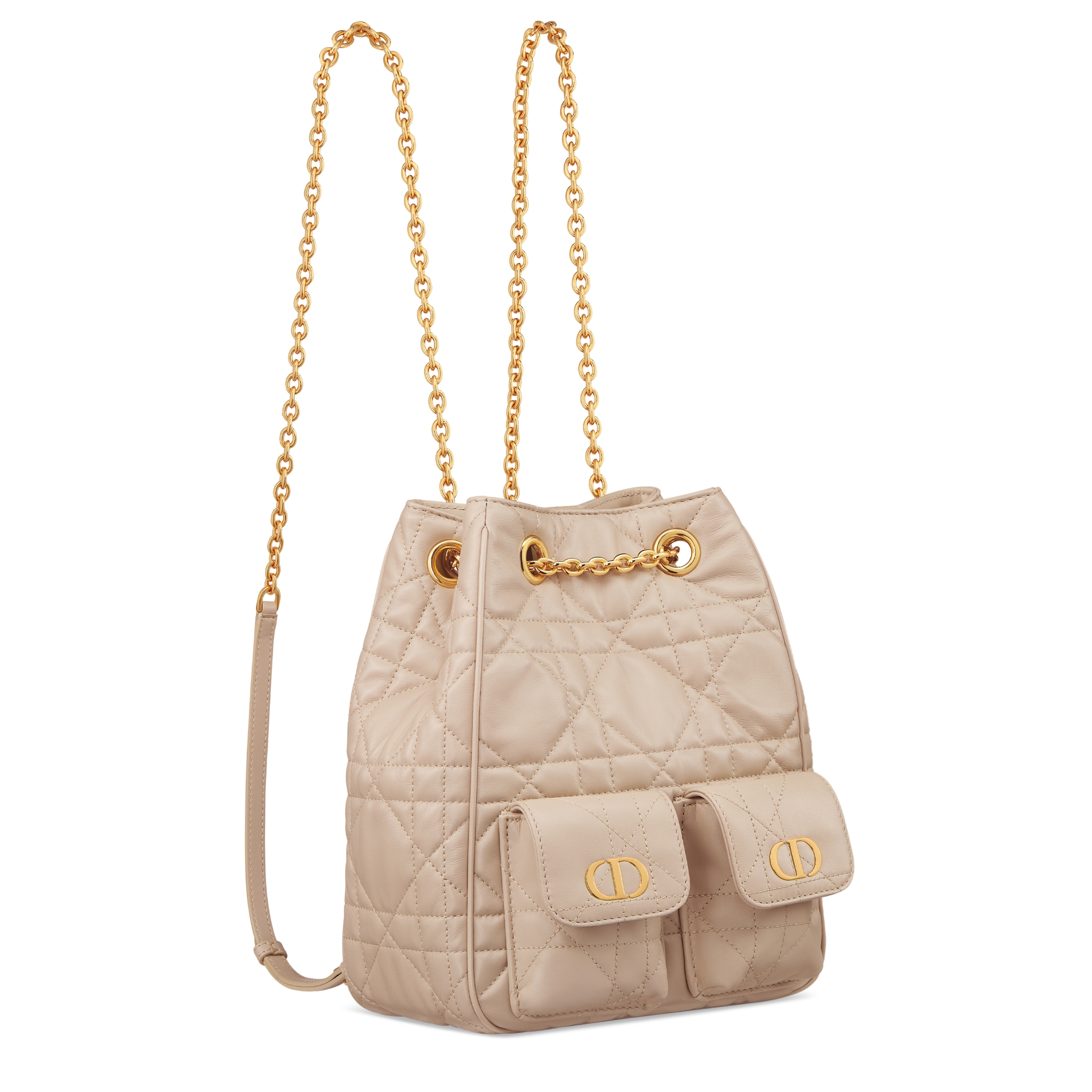 Replica Medium Dior Caro Multicarry Backpack with Chain