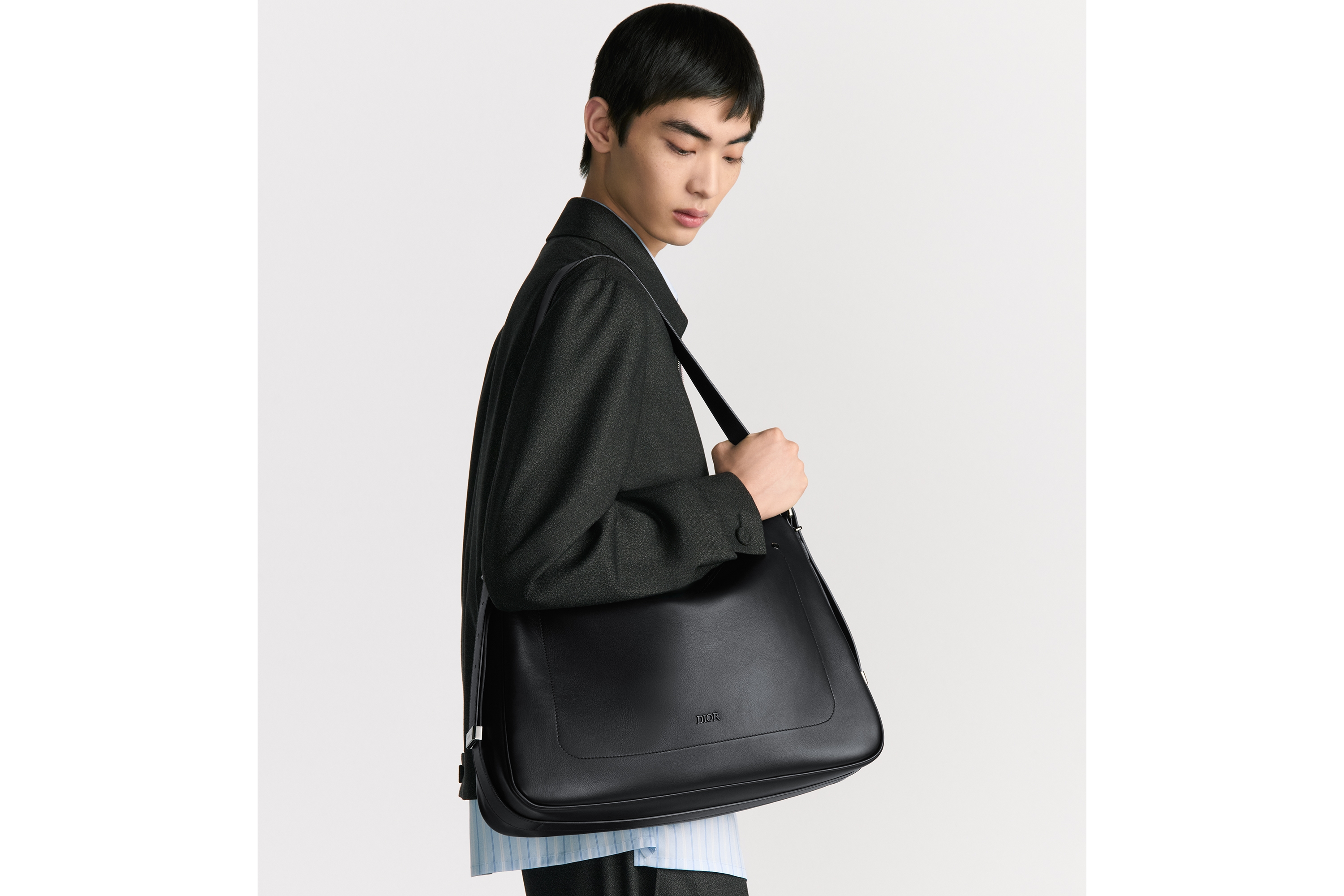 Replica Large Dior Slider Zipped Hobo Bag