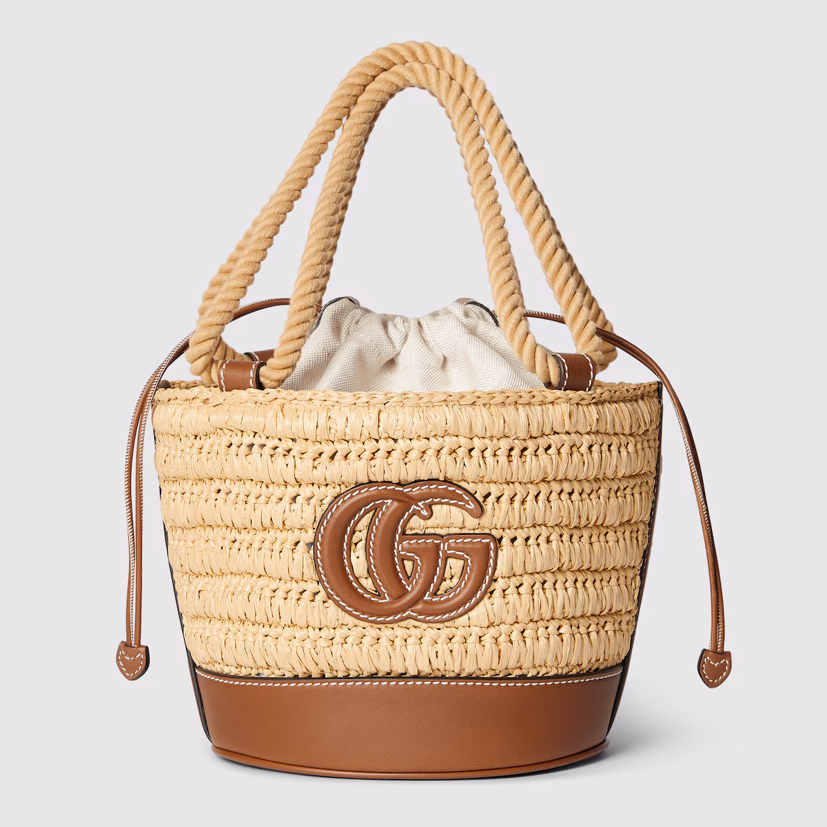 Replica Woven mini bucket bag
