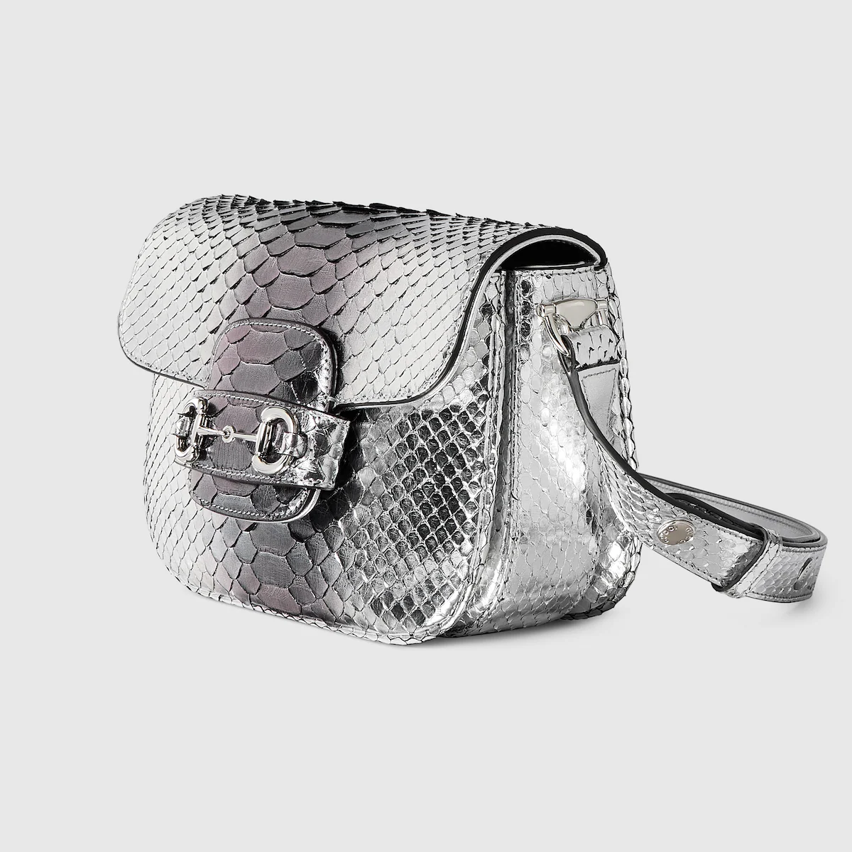 Replica Gucci Horsebit 1955 Aura python mini shoulder bag