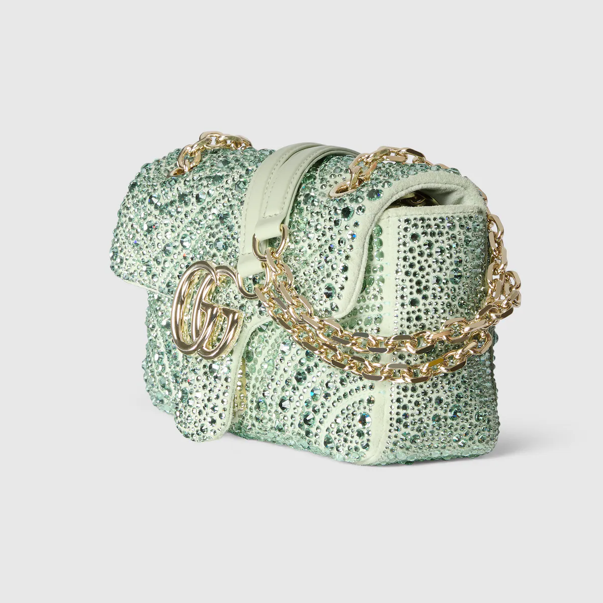 Replica GG Marmont crystals small shoulder bag