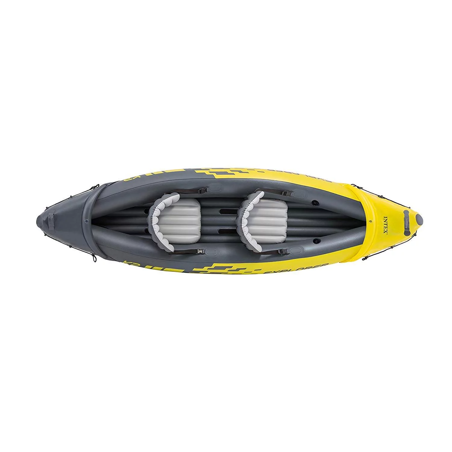 Intex 2-Person Inflatable Kayak with Oars, Pump & 1-Person Inflatable Kayak