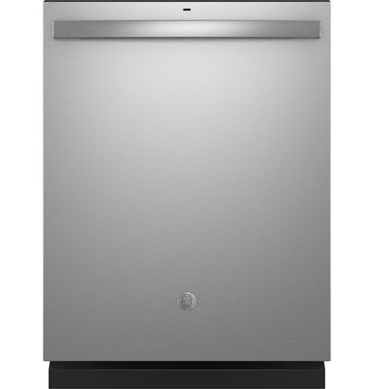 GE - Top Control Built In Dishwasher with Sanitize Cycle and Dry Boost, 52 dBA - Stainless steel