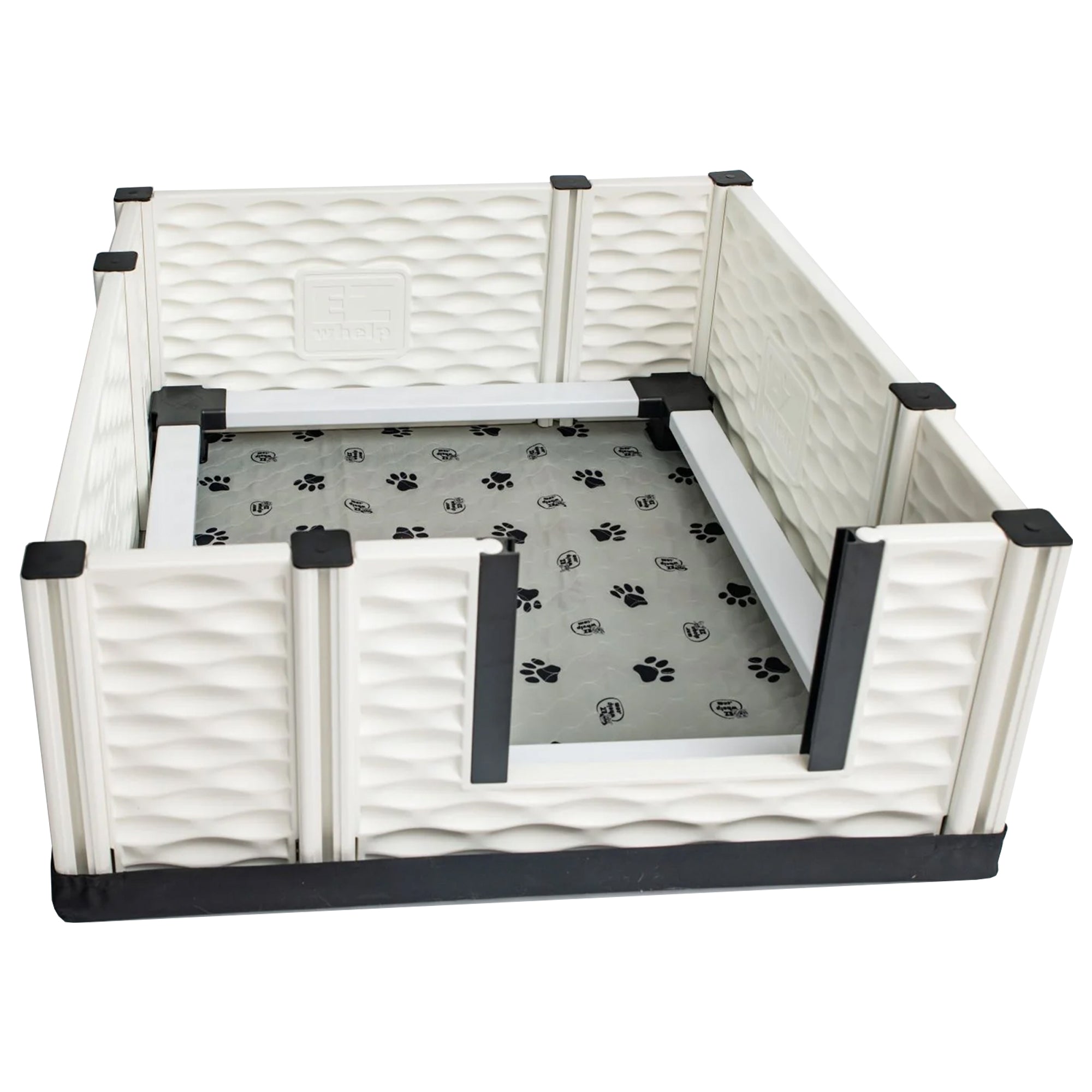 EZclassic 48 x48 Puppy Dog Whelping Box Playpen w/Rails & Liner, Gray(Open Box)