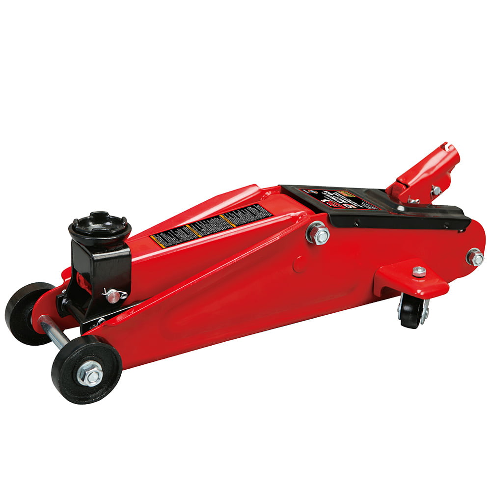 Big Red 2.5 Ton Hydraulic Steel Car Floor Jack with Blow Mold Carrying Storage Case,W8253S