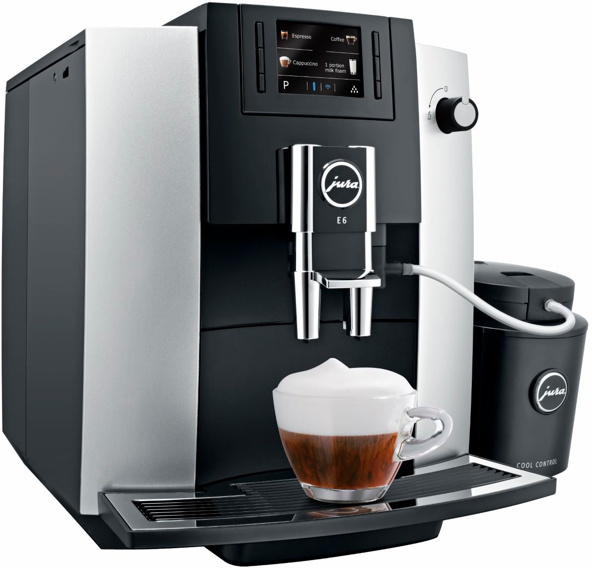 Jura - E6 Espresso Machine with 15 bars of pressure - Platinum